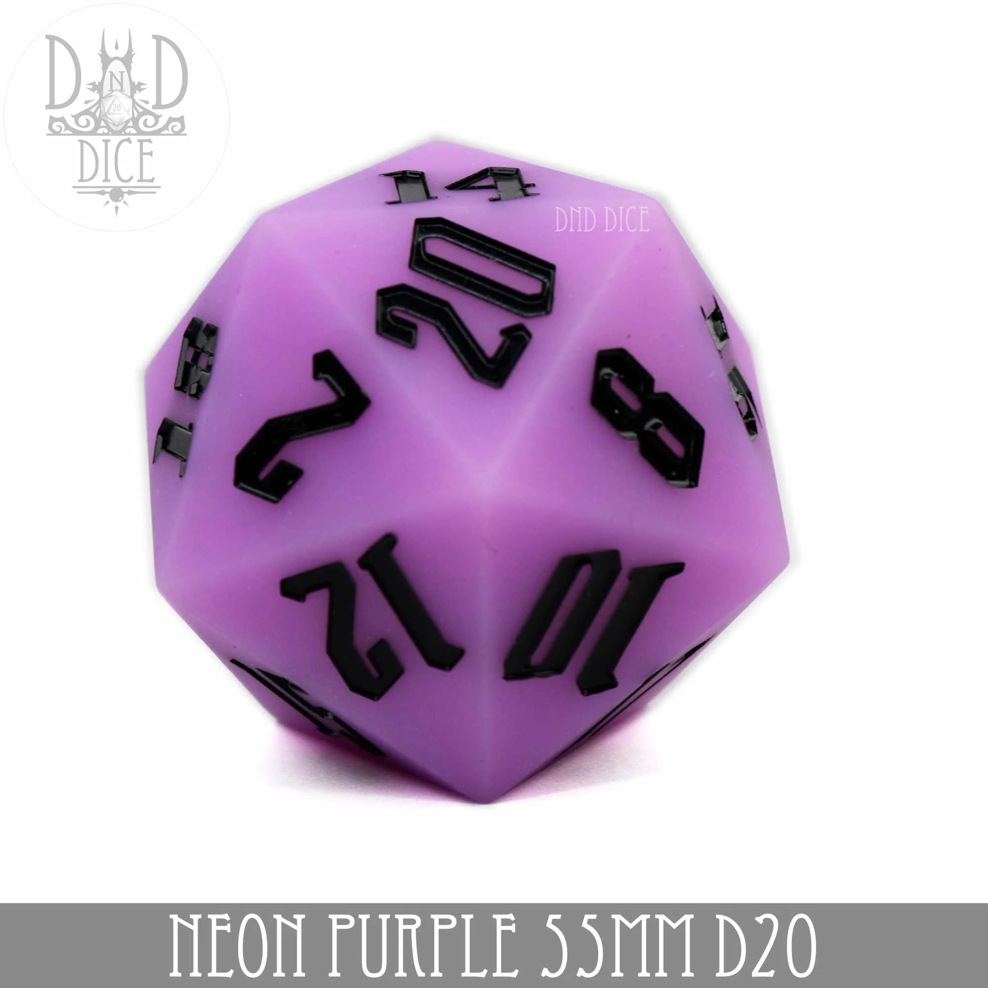 55mm D20 - Neon Purple (Silicone) - Image 2