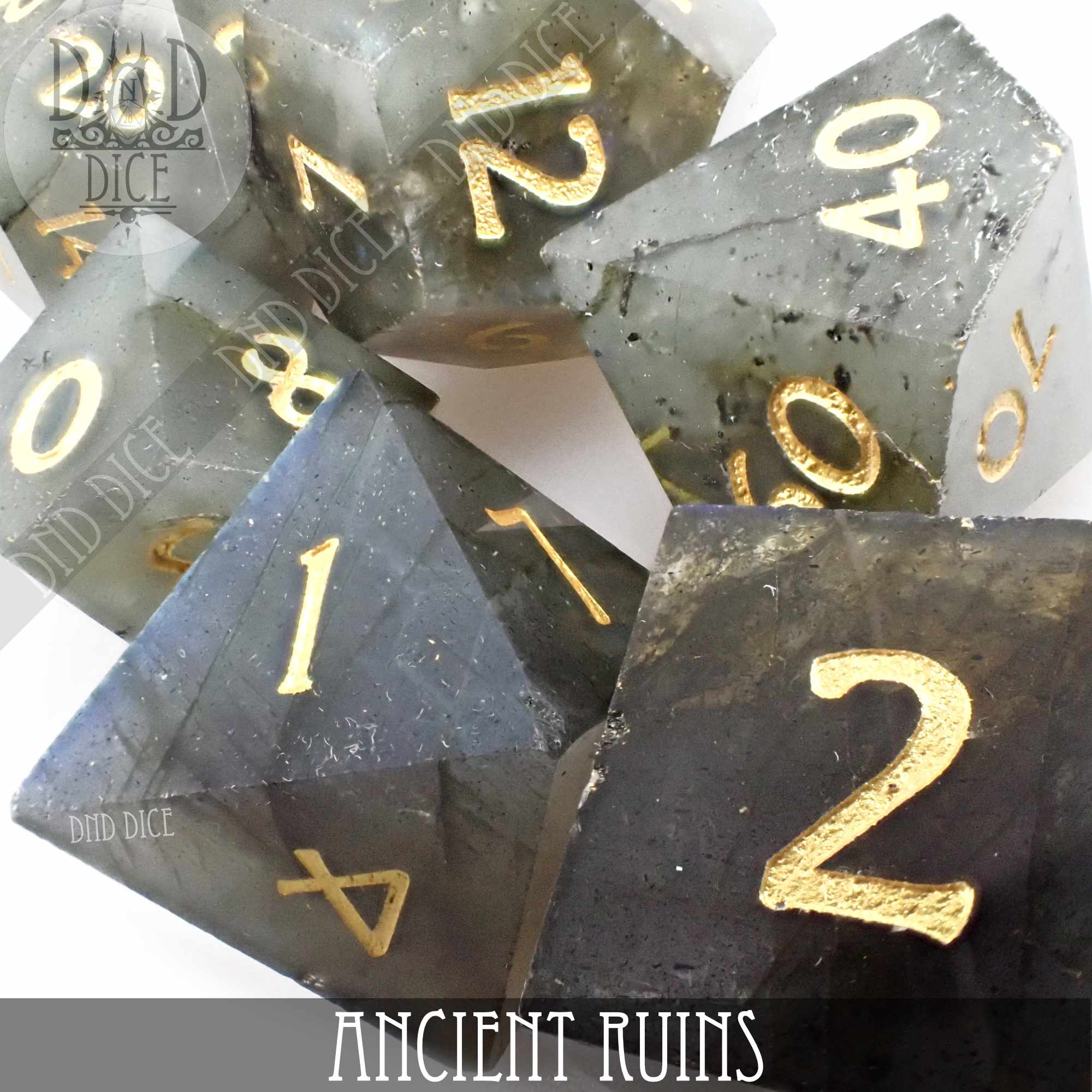Ancient Ruins Labradorite Dice Set (Gift Box) - Image 2