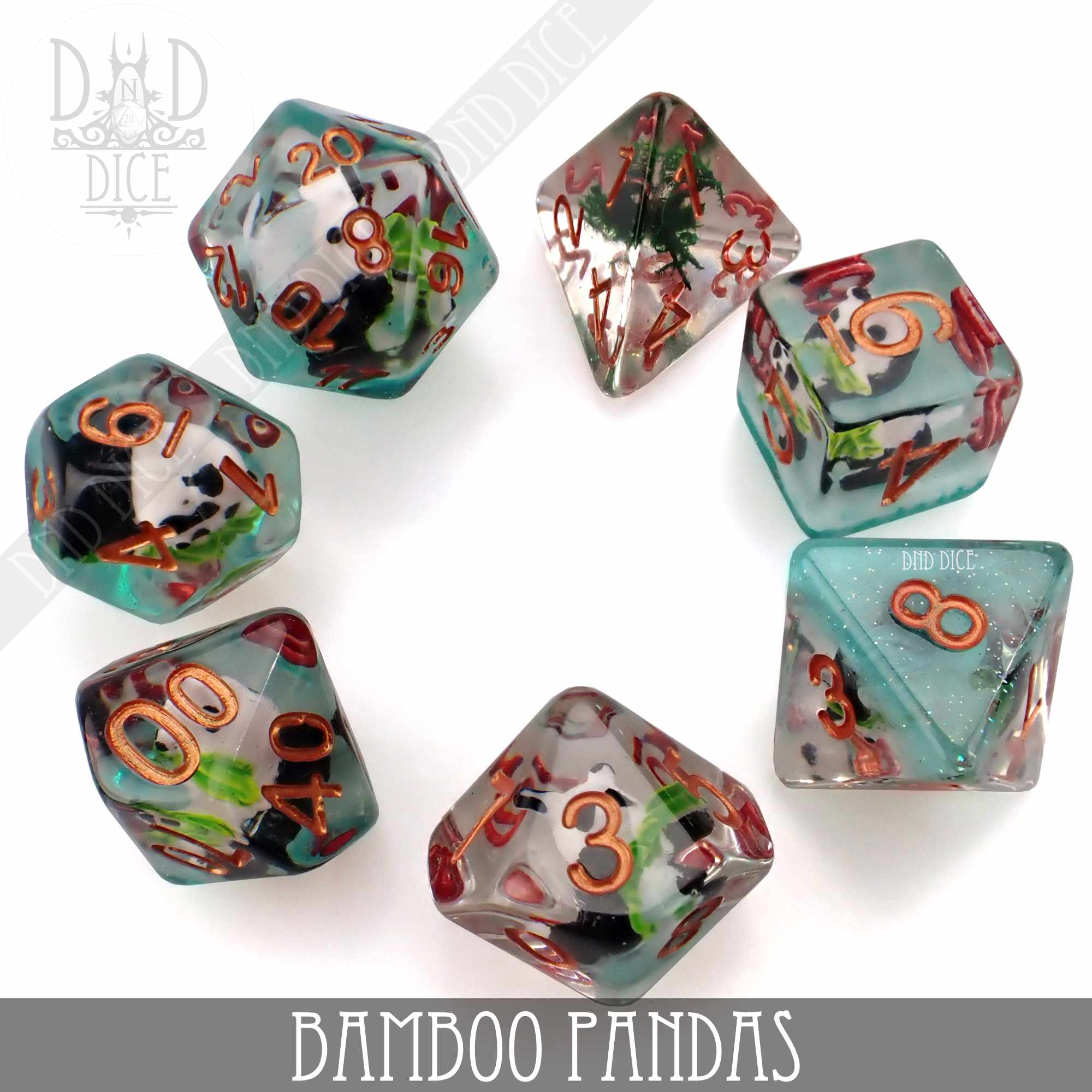 Bamboo Pandas Dice Set - Image 3
