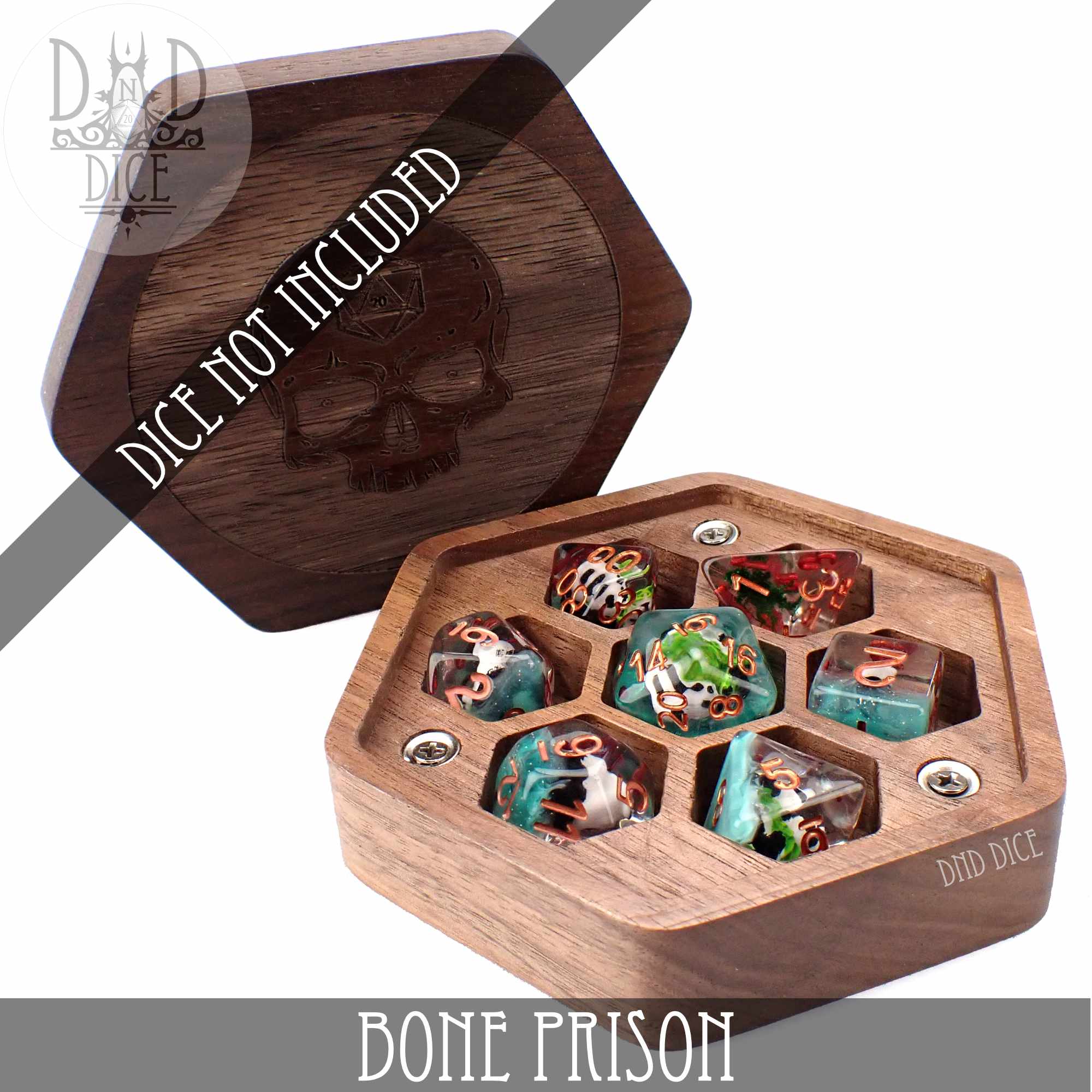 Bone Prison Wood Dice Box - Image 2
