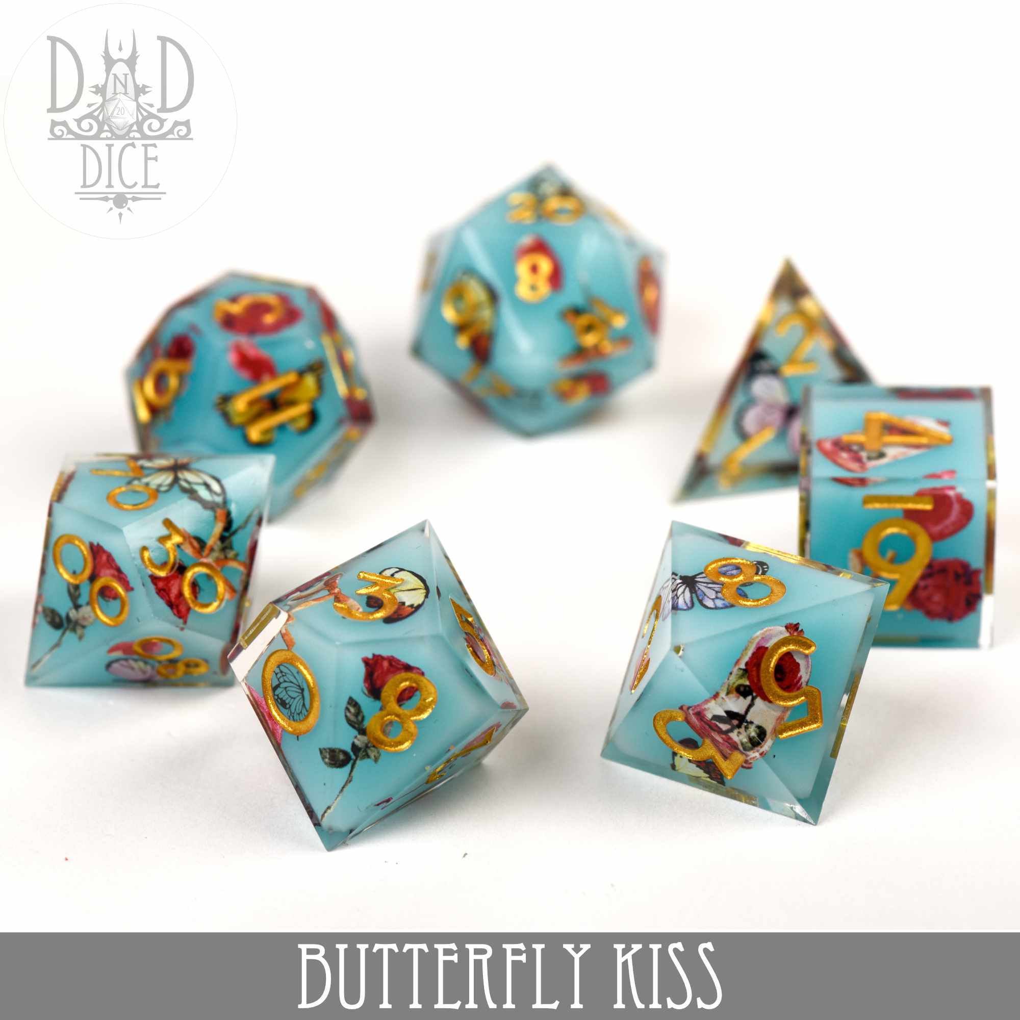 Butterfly Kiss Handmade Dice Set - Image 3