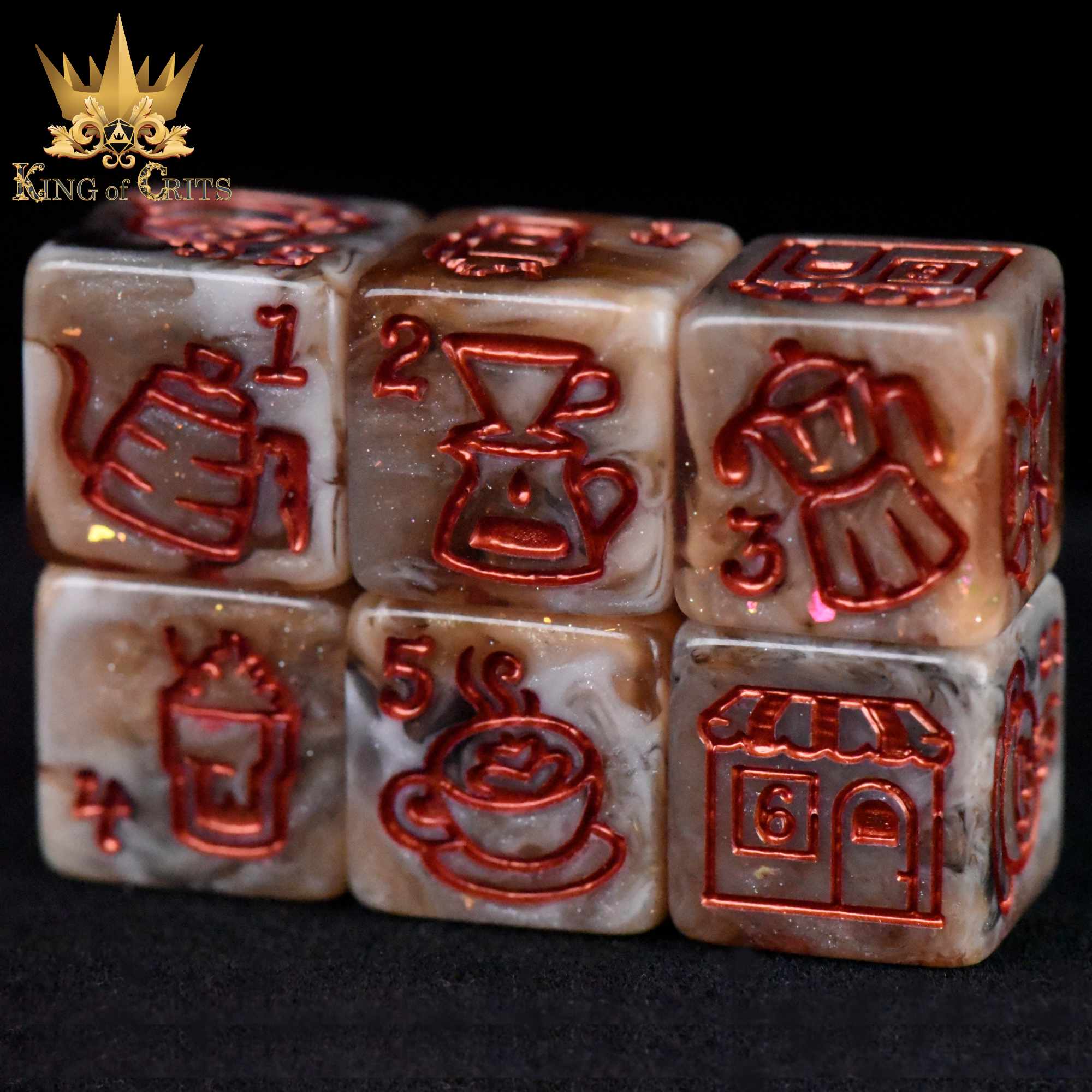 Cafe Latte 11 Dice Set - Image 5