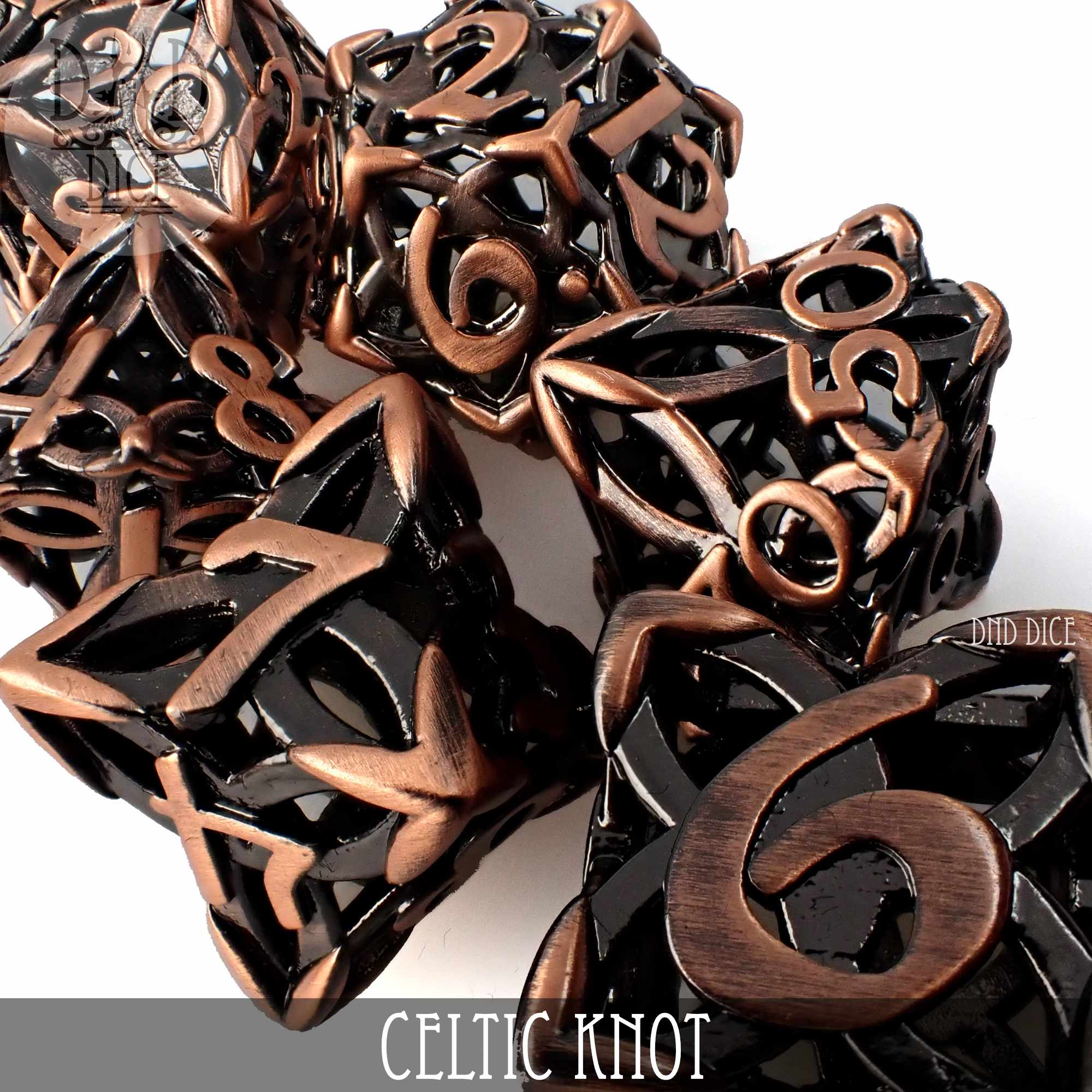 Celtic Knot Metal Dice Set (Gift Box) - Image 2