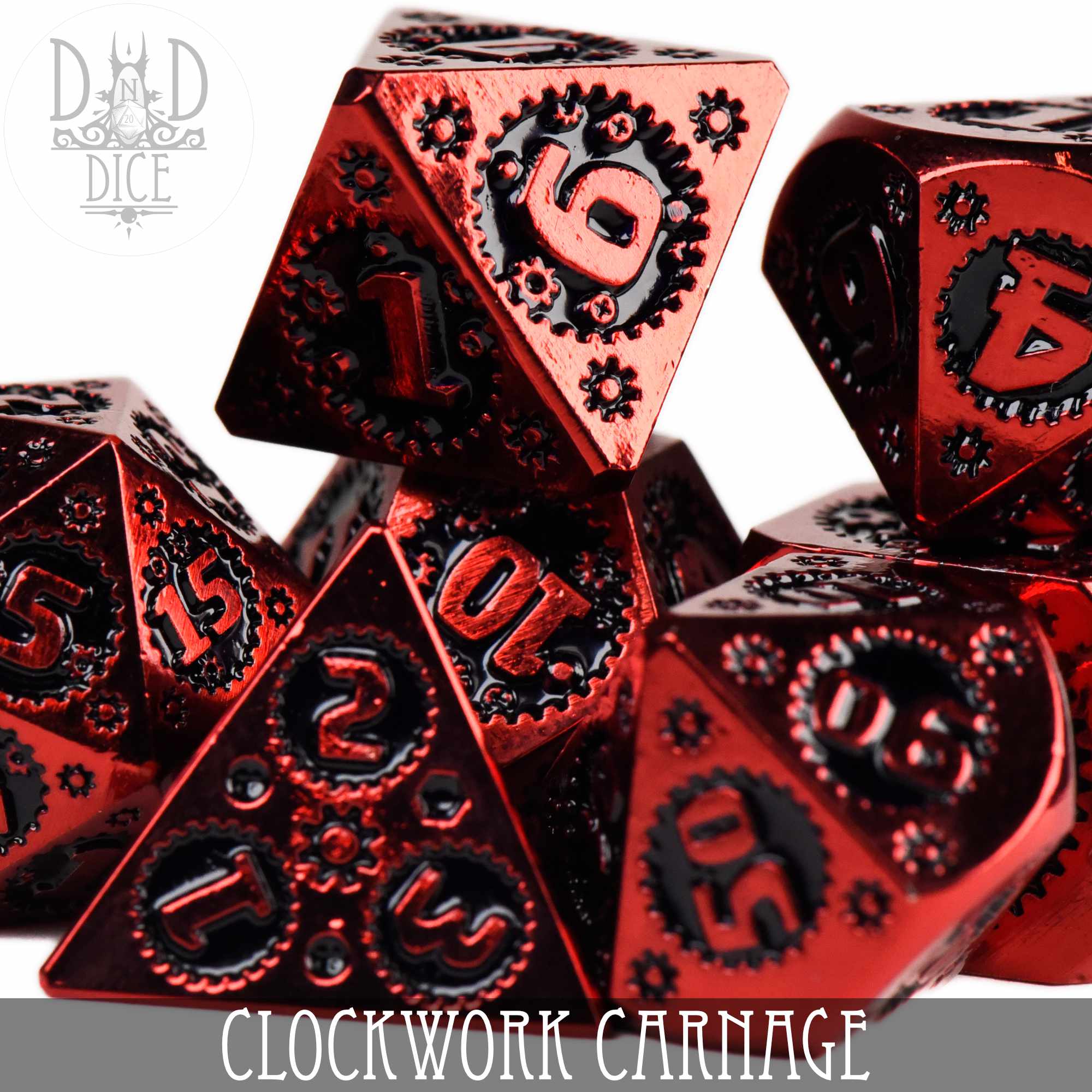 Clockwork Carnage Metal Dice Set - Image 2