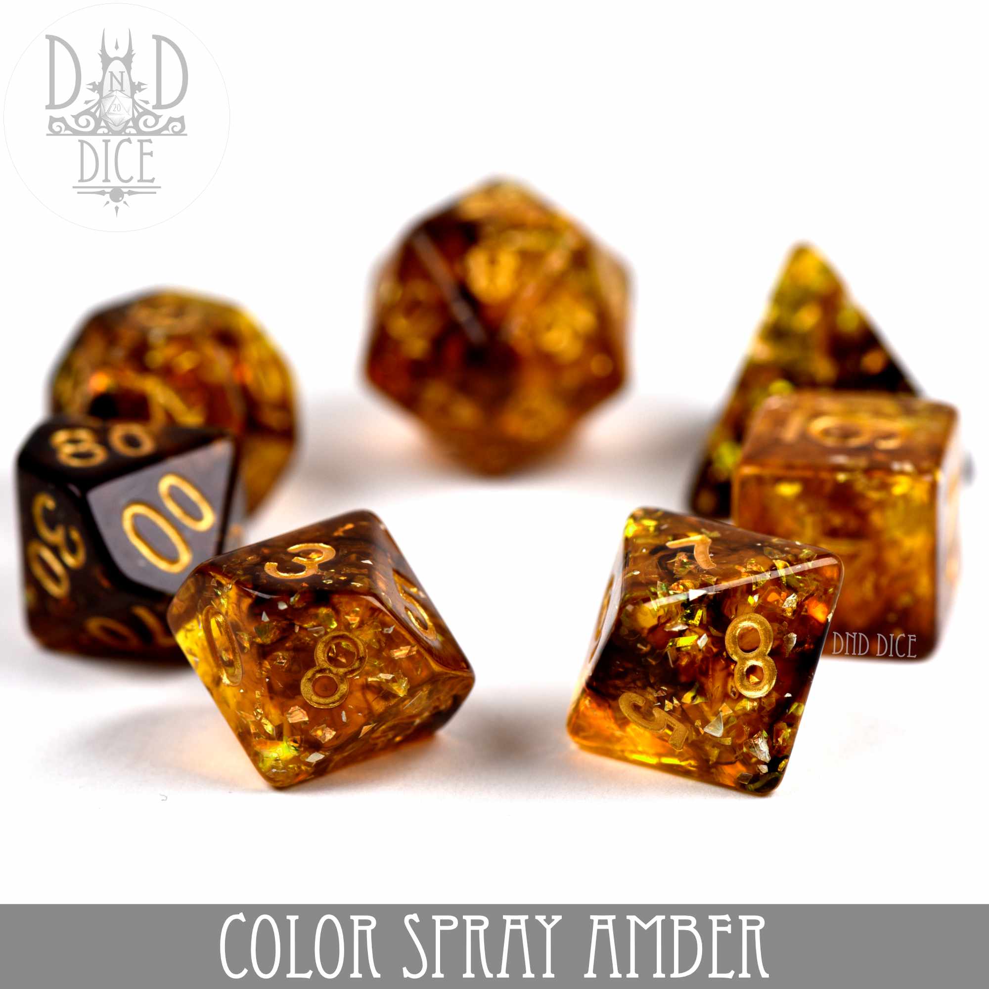 Color Spray Amber Dice Set - Image 3