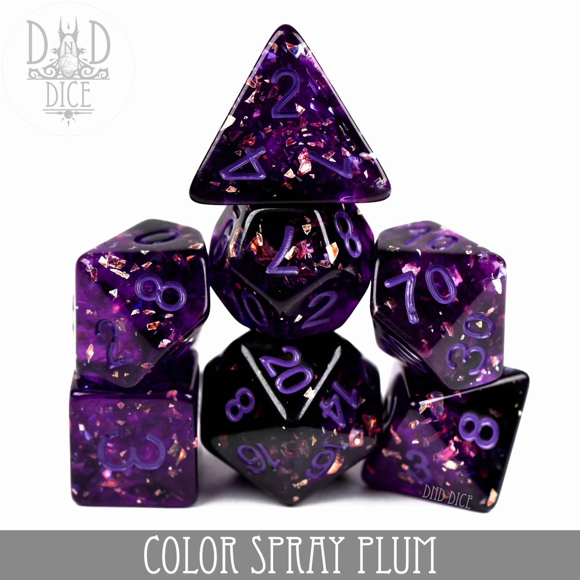 Color Spray Plum Dice Set - Image 2
