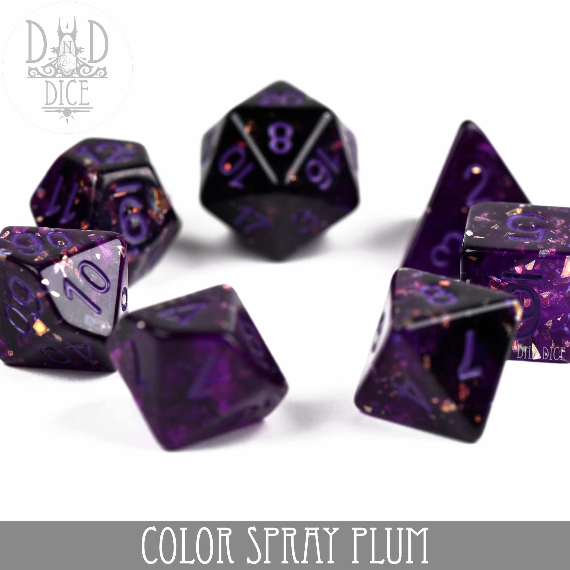 Color Spray Plum Dice Set - Image 3