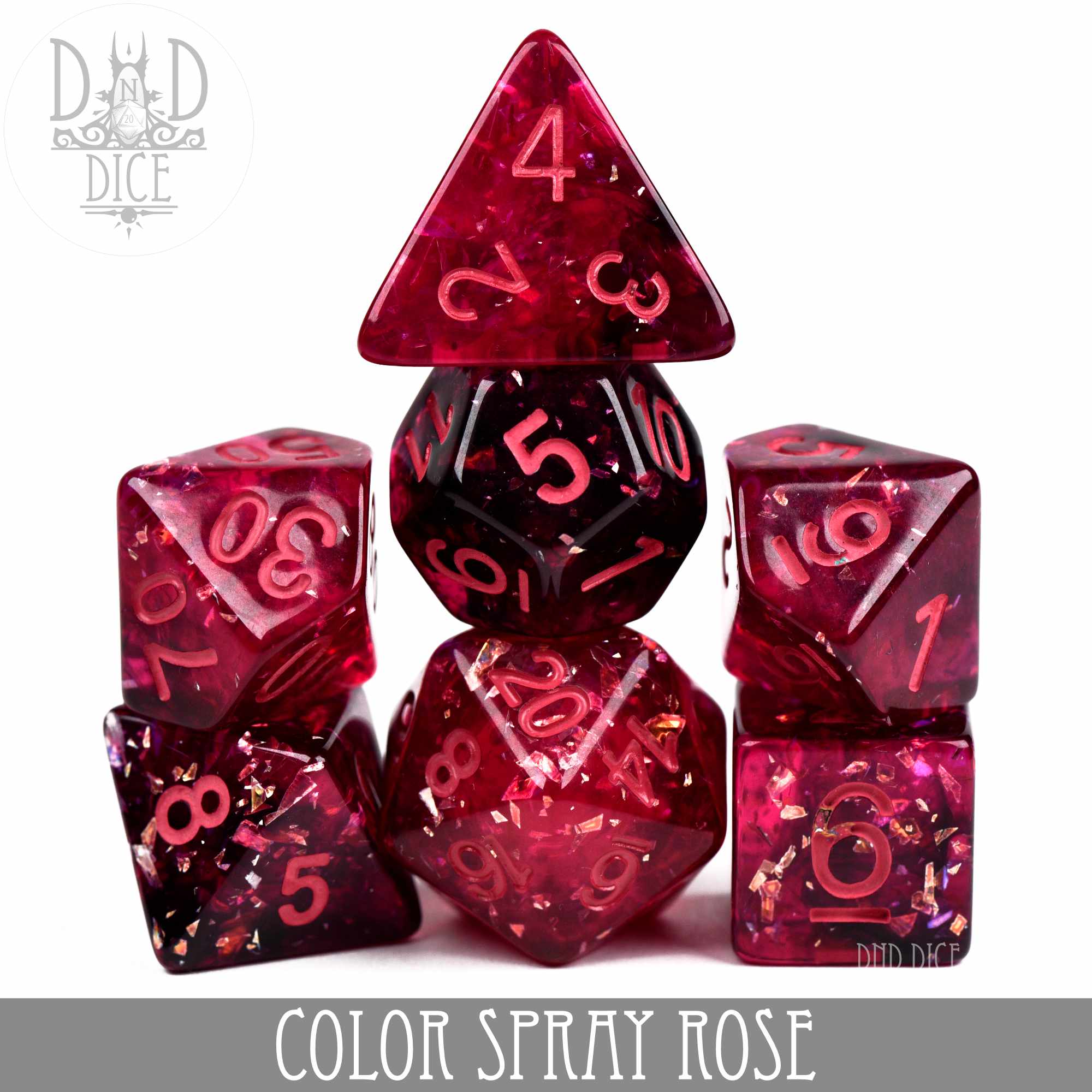 Color Spray Rose Dice Set - Image 2