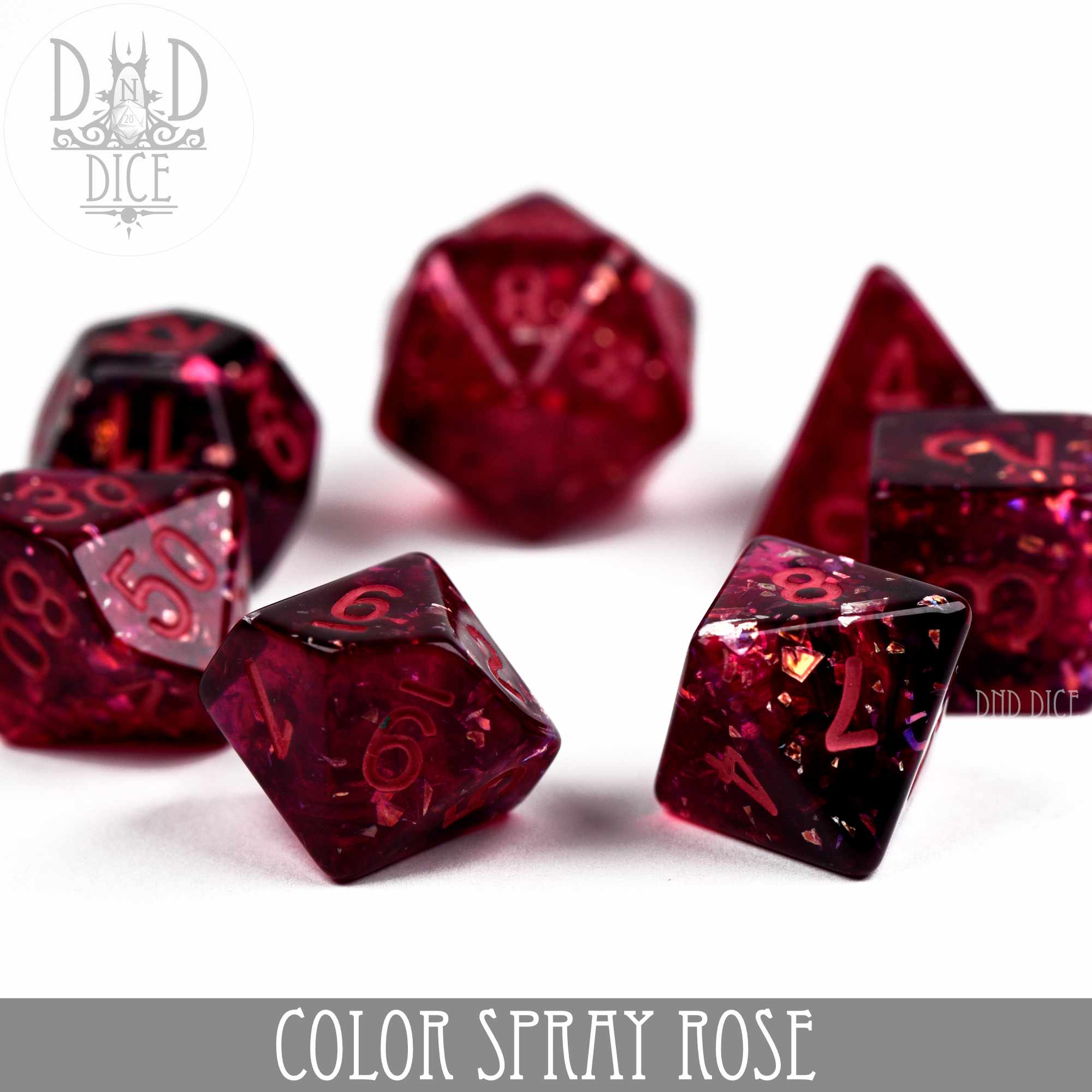 Color Spray Rose Dice Set - Image 3