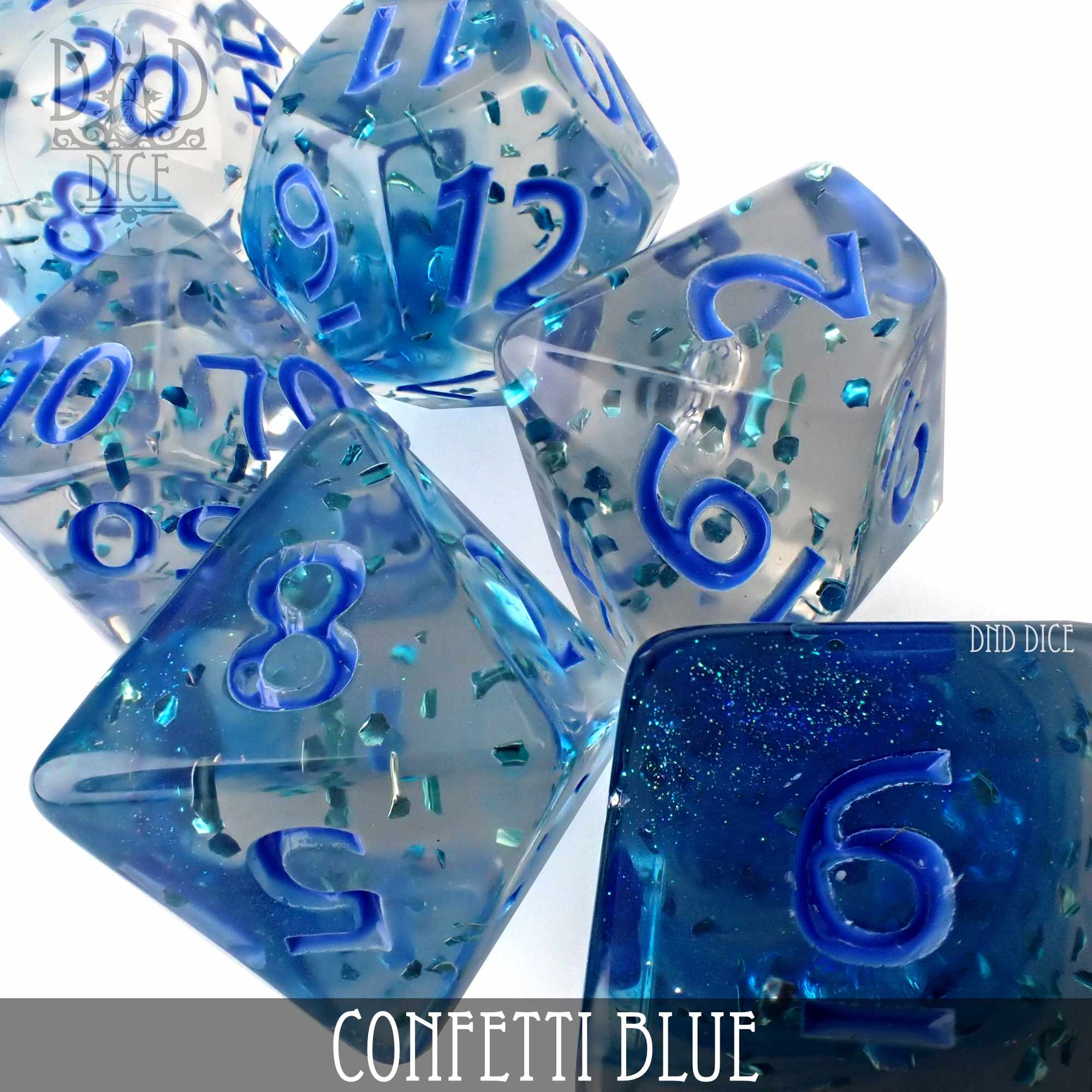 Confetti Blue Dice Set - Image 2