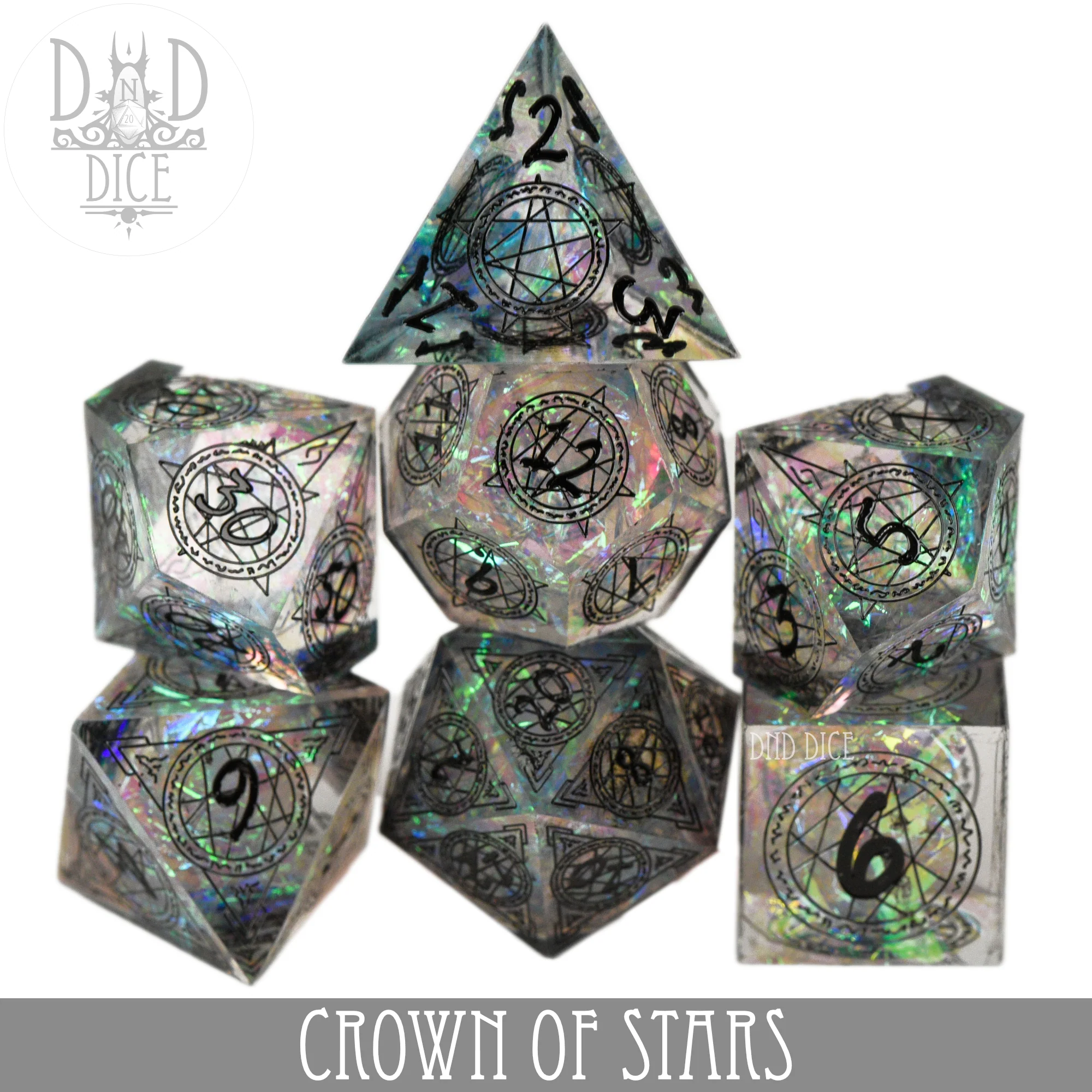 Crown of Stars Handmade Dice Set