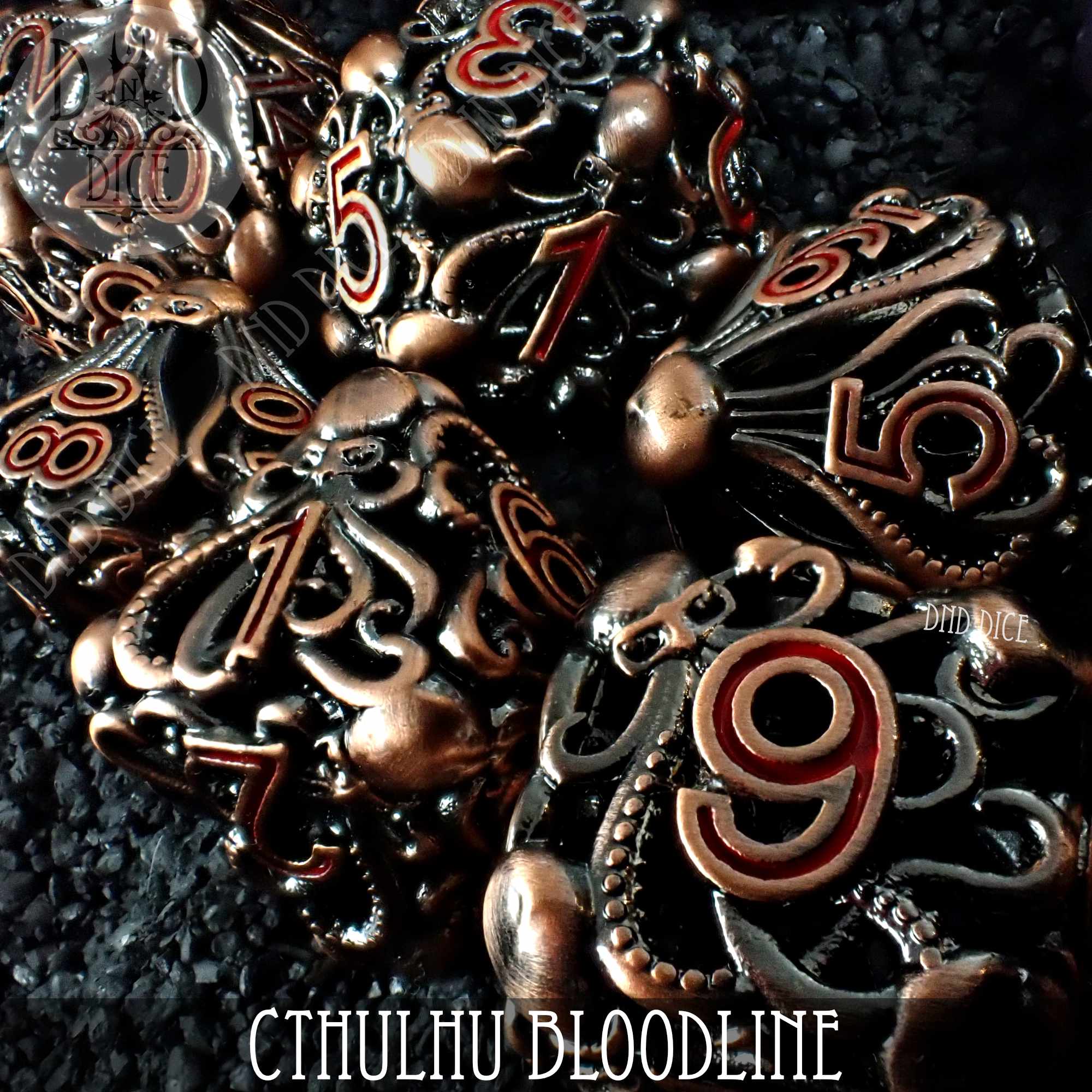 Cthulhu Bloodline Metal Dice Set (Gift Box) - Image 2