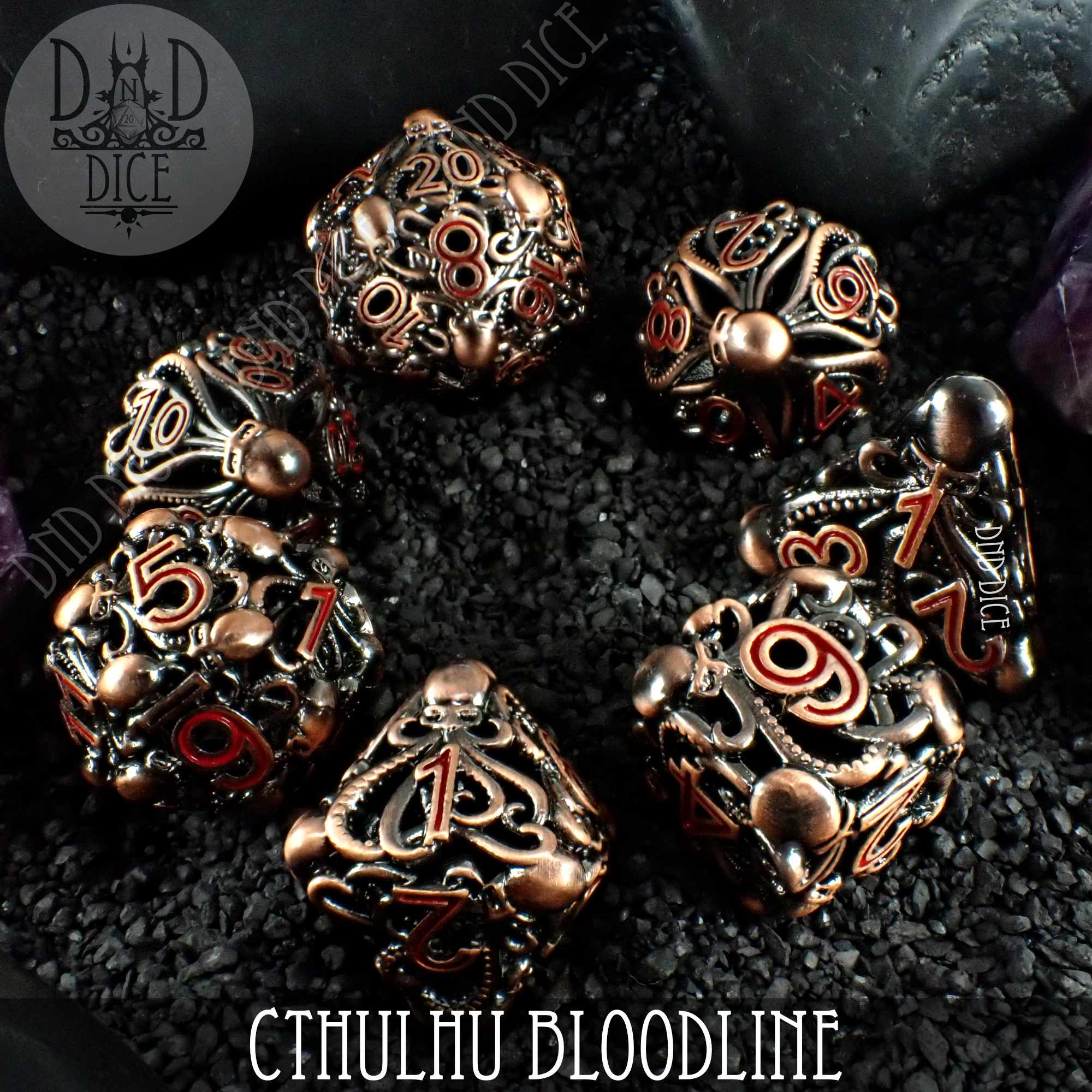 Cthulhu Bloodline Metal Dice Set (Gift Box) - Image 3