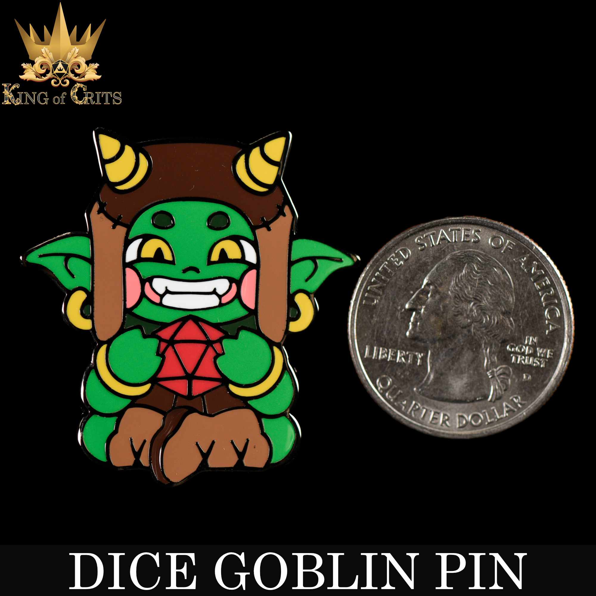 Dice Goblin Enamel Pin - Image 3