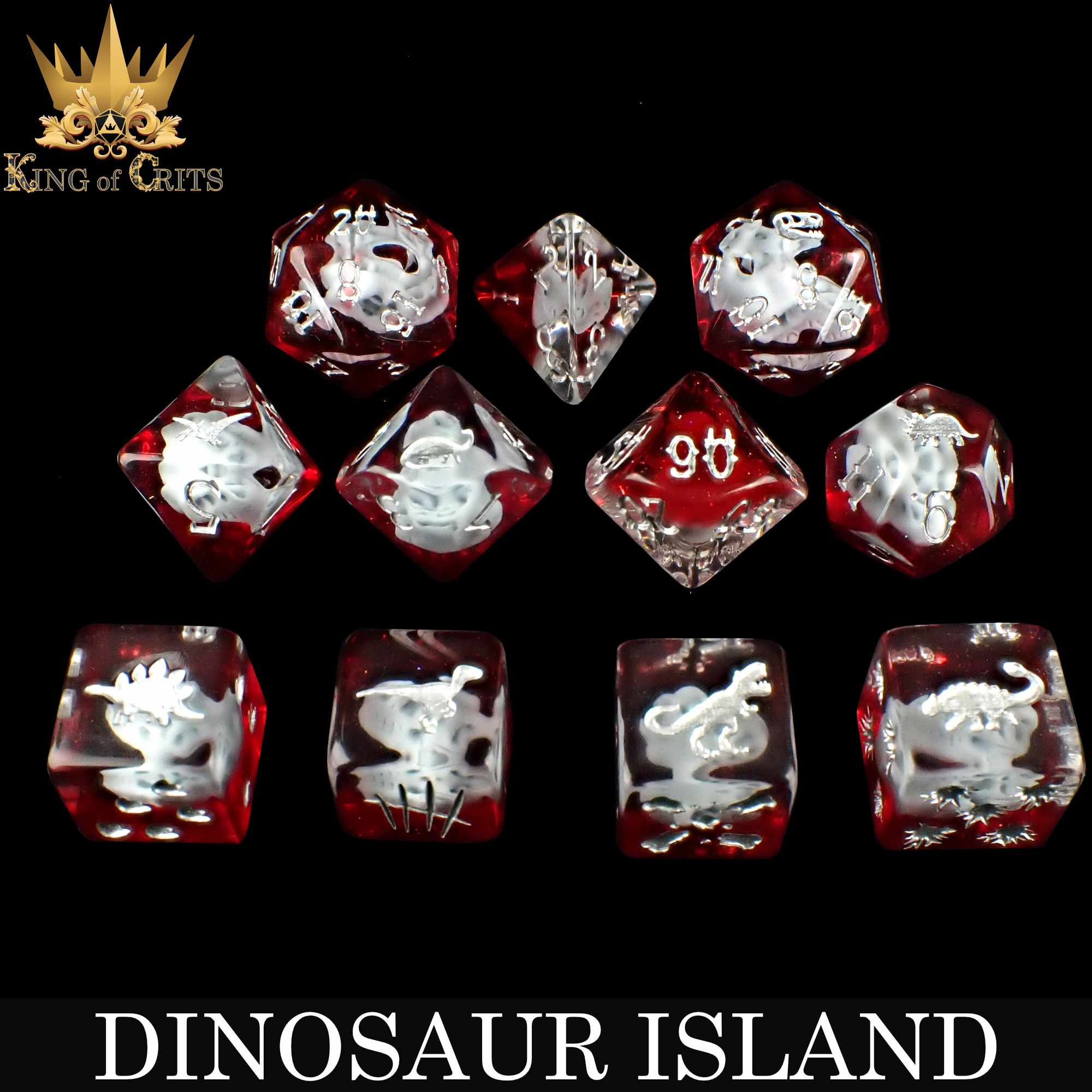 Dinosaur Island 11 Dice Set - Image 8