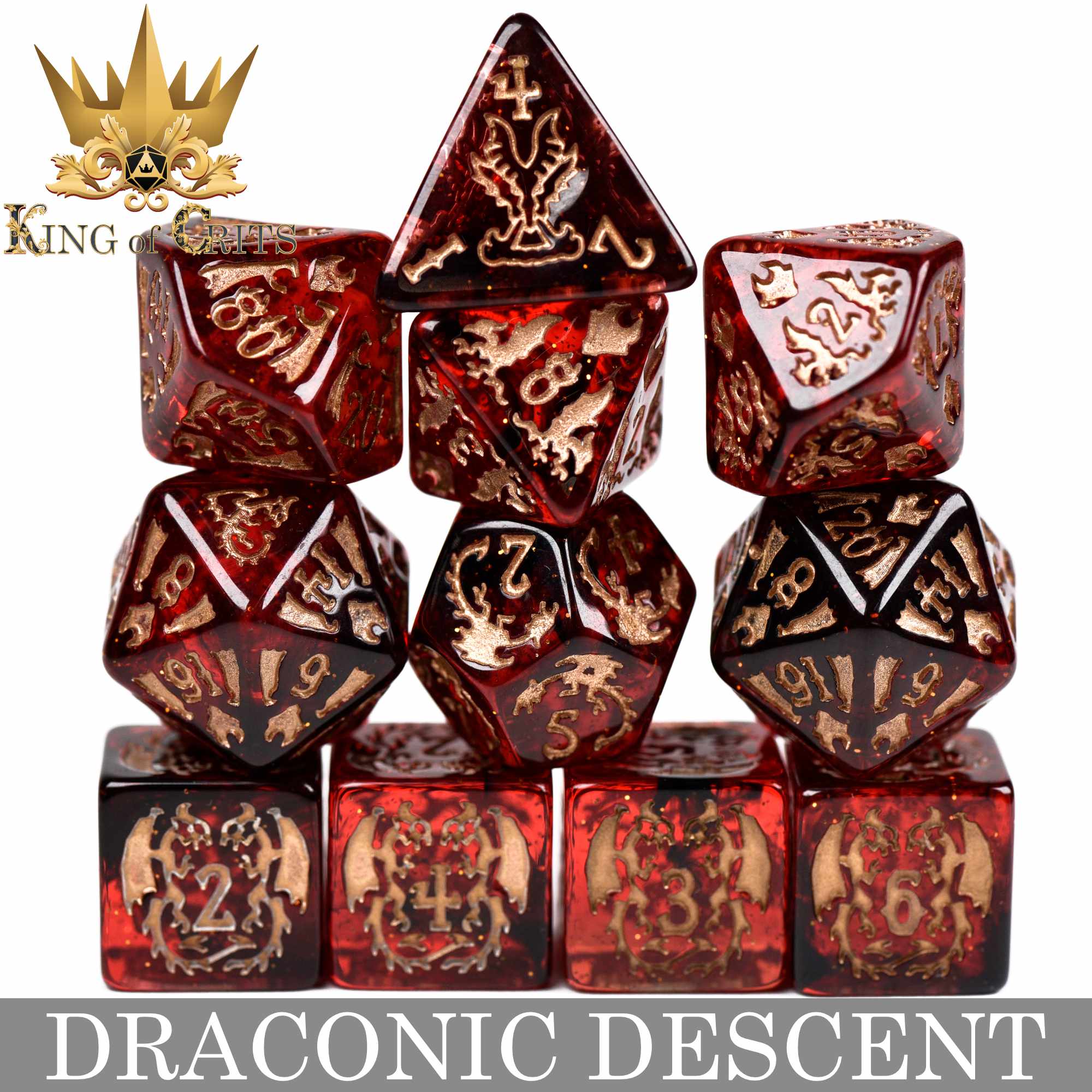 Draconic Descent 11 Dice Set - Image 2