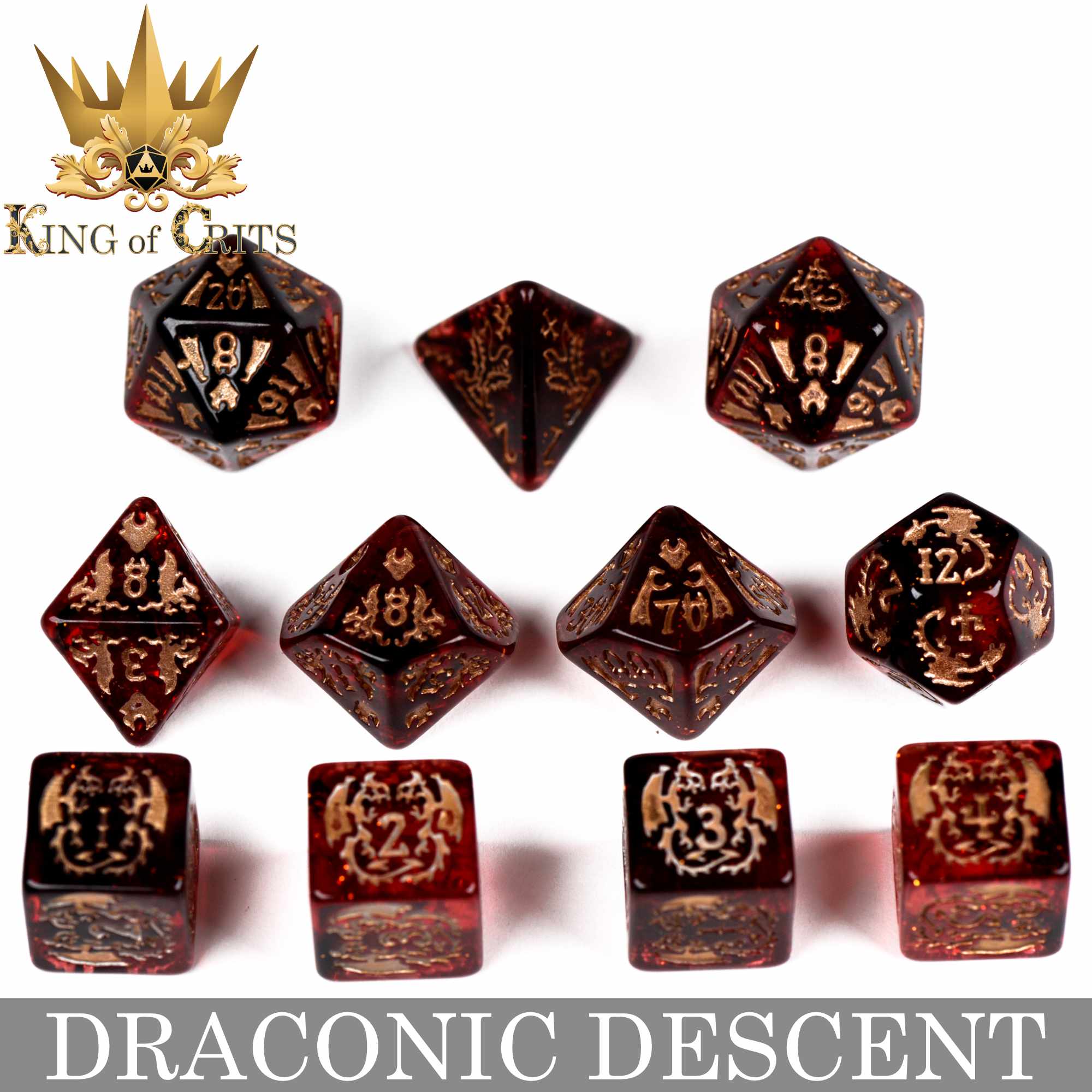 Draconic Descent 11 Dice Set - Image 6