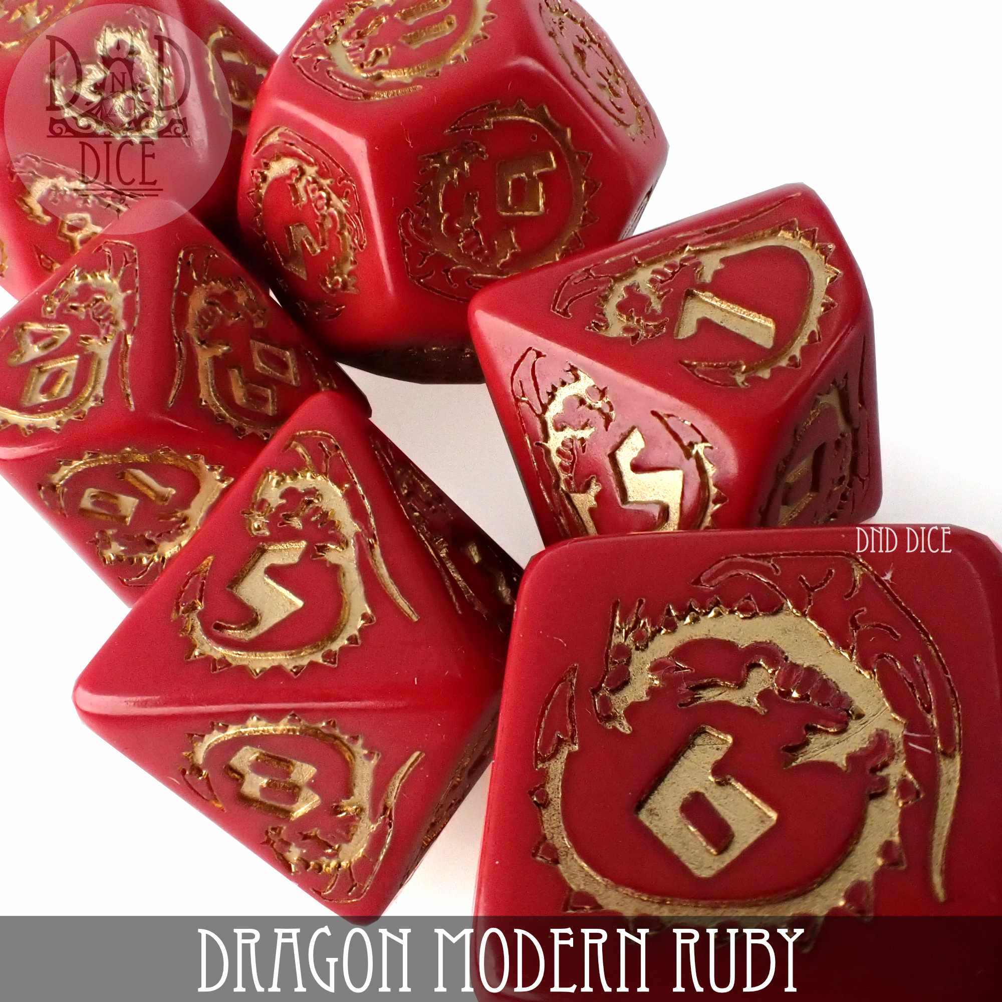 Dragon Modern Ruby Dice Set - Image 2