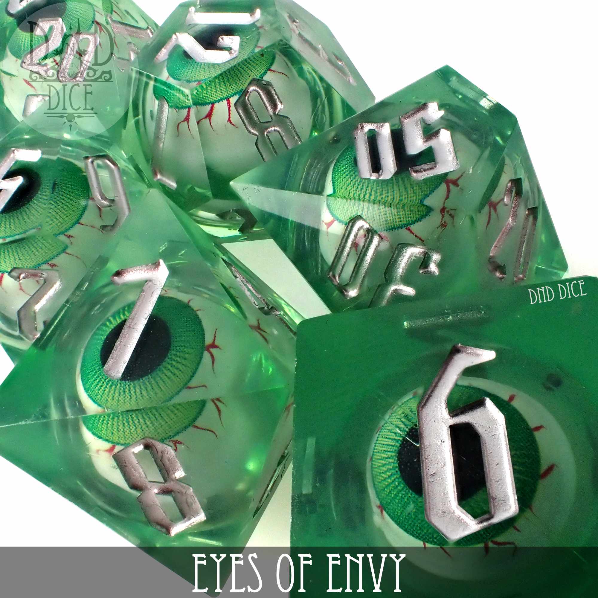 Eyes of Envy Liquid Core Dice Set - Image 2