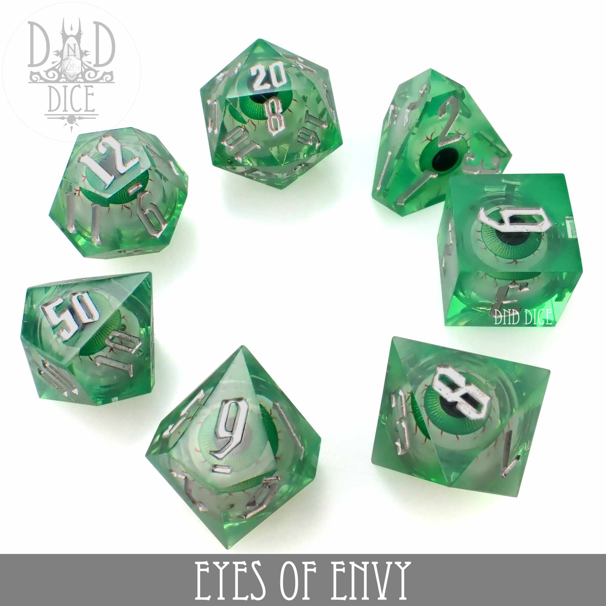 Eyes of Envy Liquid Core Dice Set - Image 3