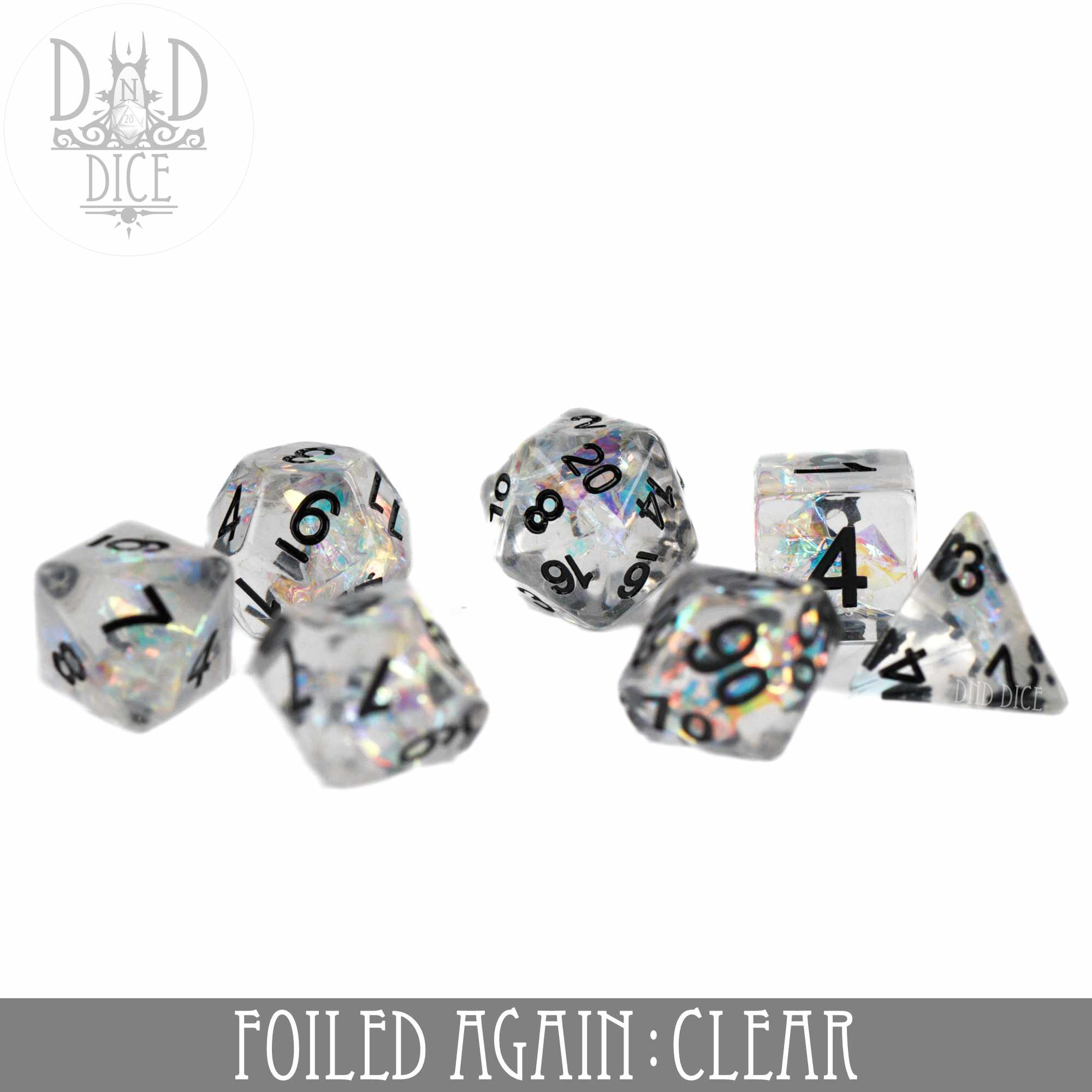 Foiled Again Clear Dice Set - Image 3