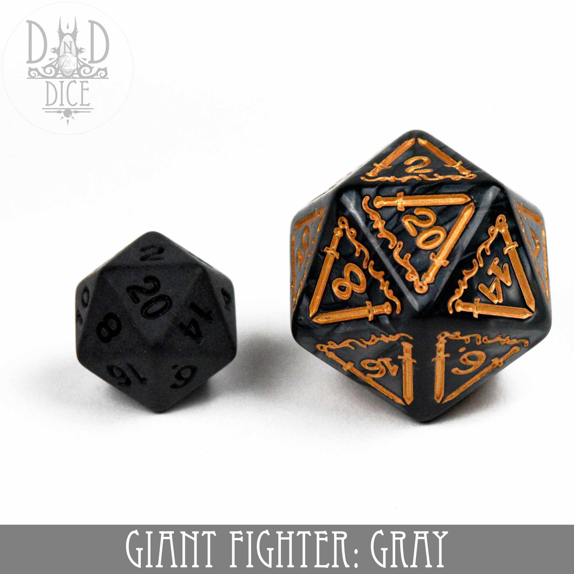 Giant Fighter Gray Dice Set (Oversize) - Image 4