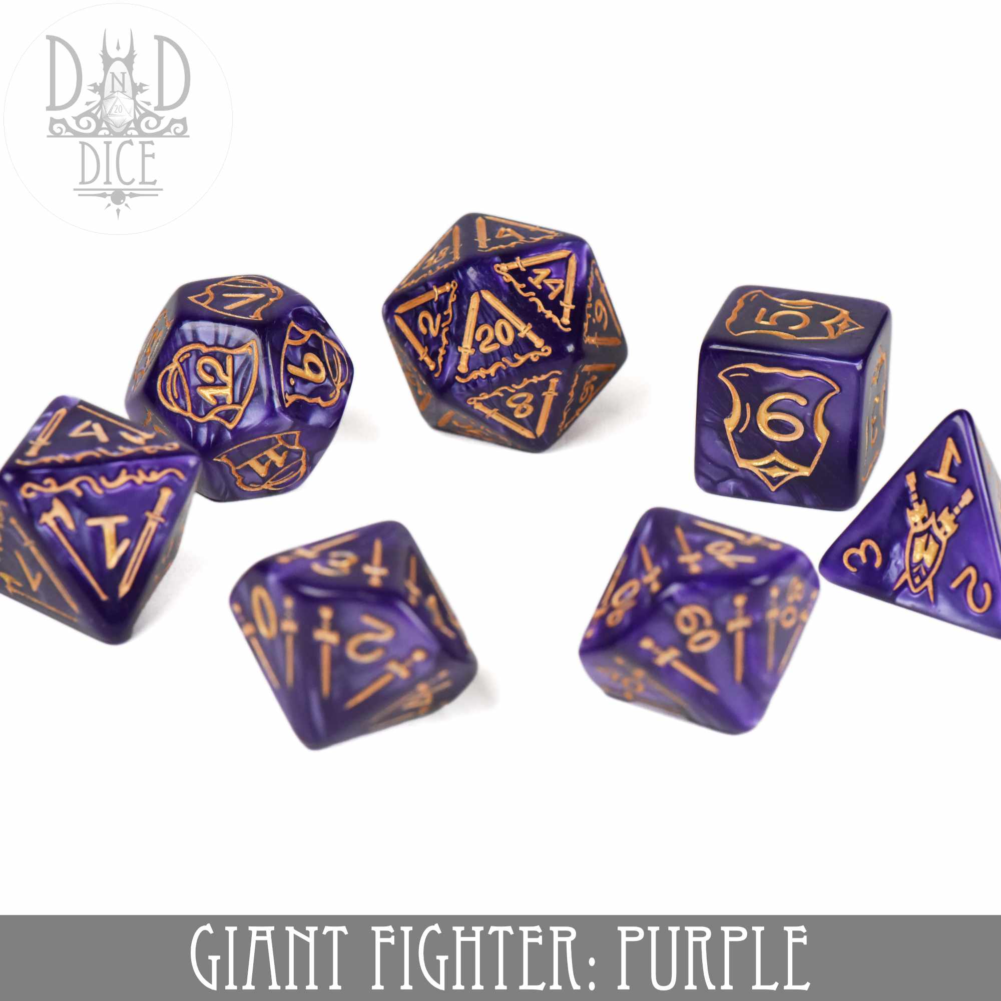 Giant Fighter Purple Dice Set (Oversize) - Image 3