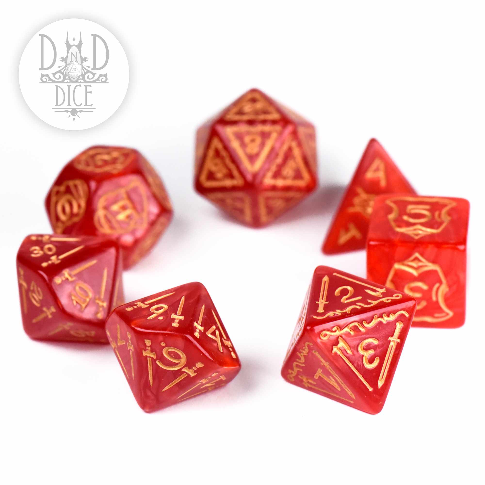 Giant Fighter Red Dice Set (Oversize) - Image 3