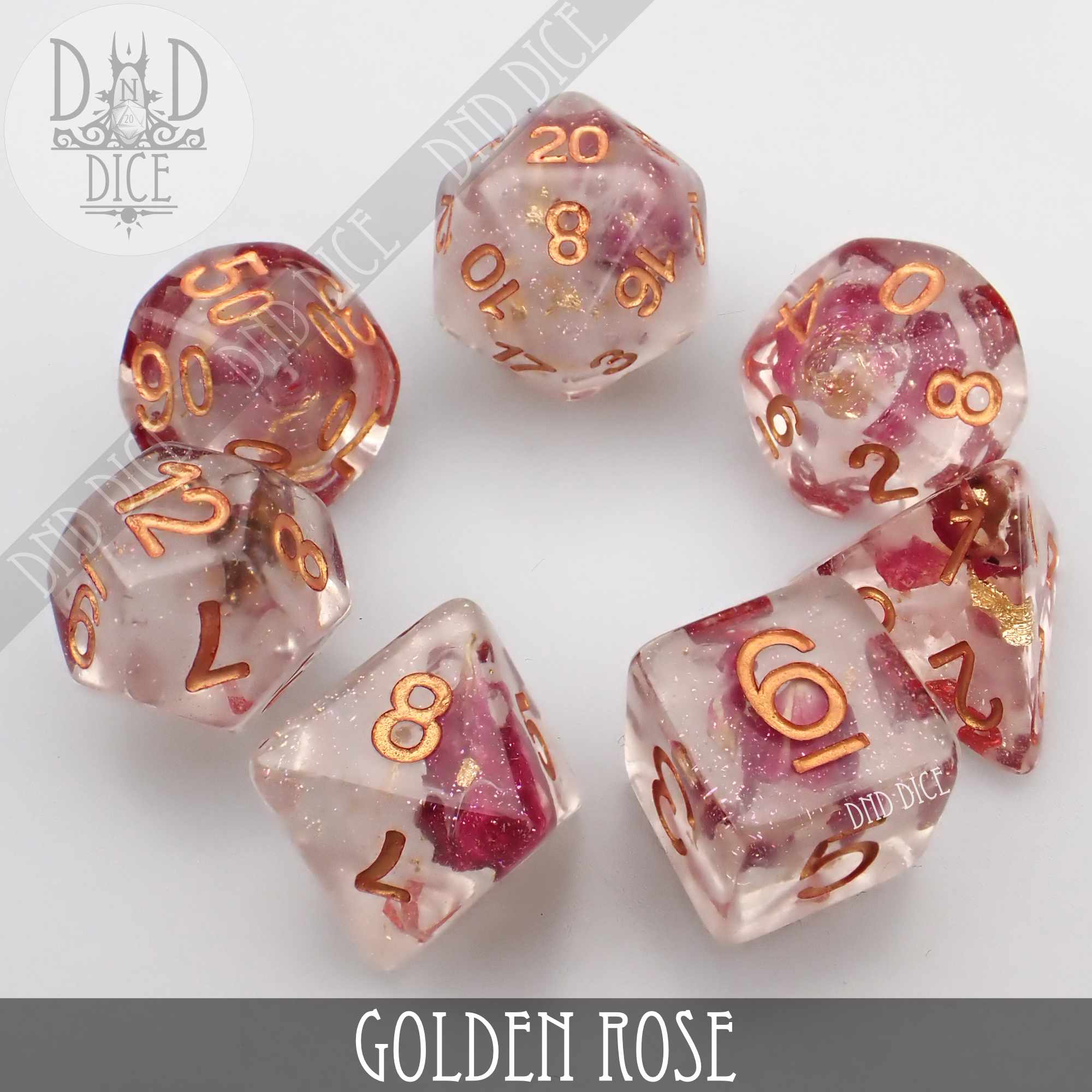 Golden Rose Dice Set - Image 3
