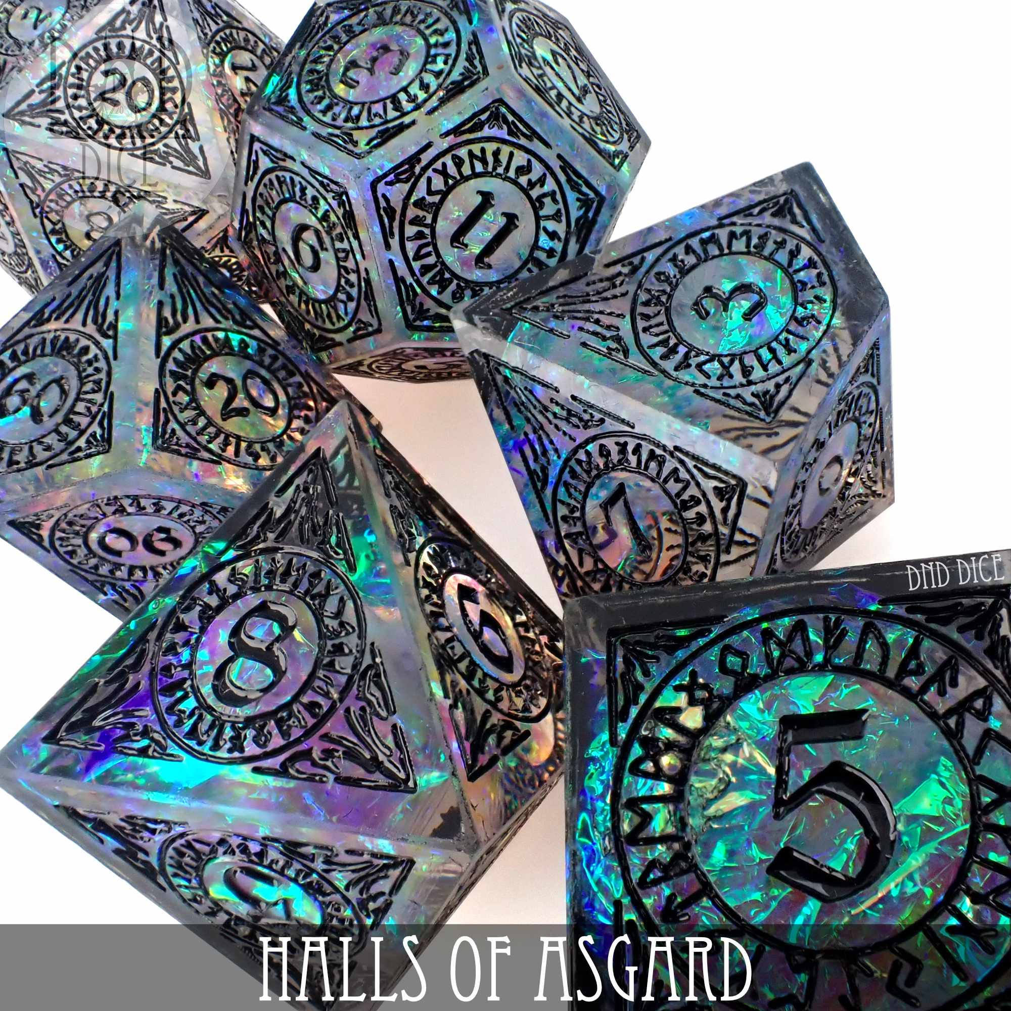 Halls of Asgard Handmade Dice Set - Image 2