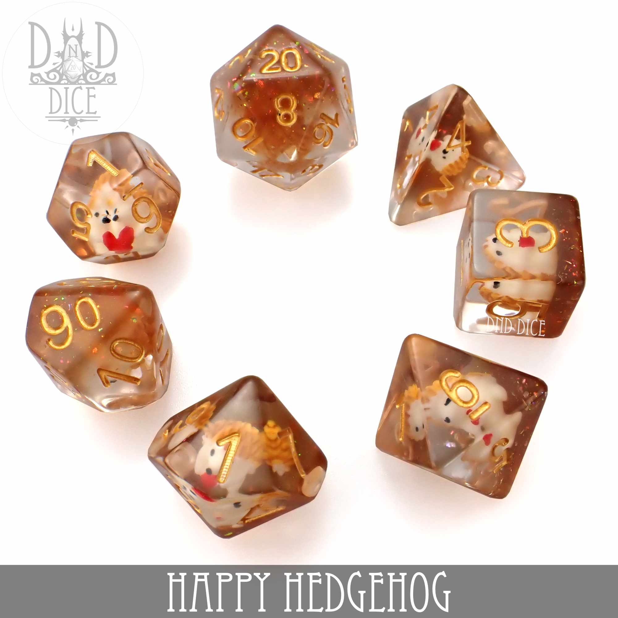Happy Hedgehog Dice Set - Image 3