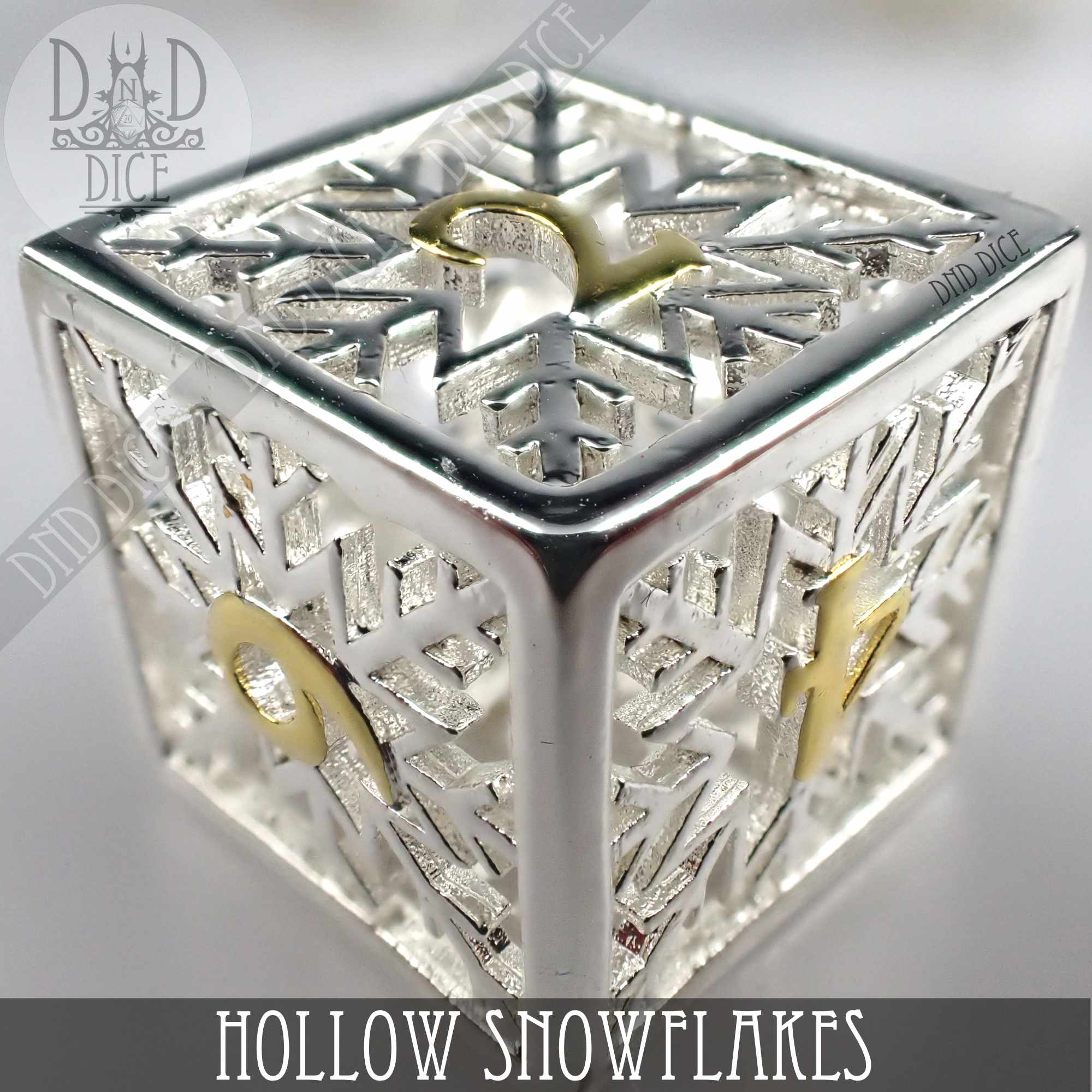 Snowflakes Metal Dice Set (Gift Box) - Image 5