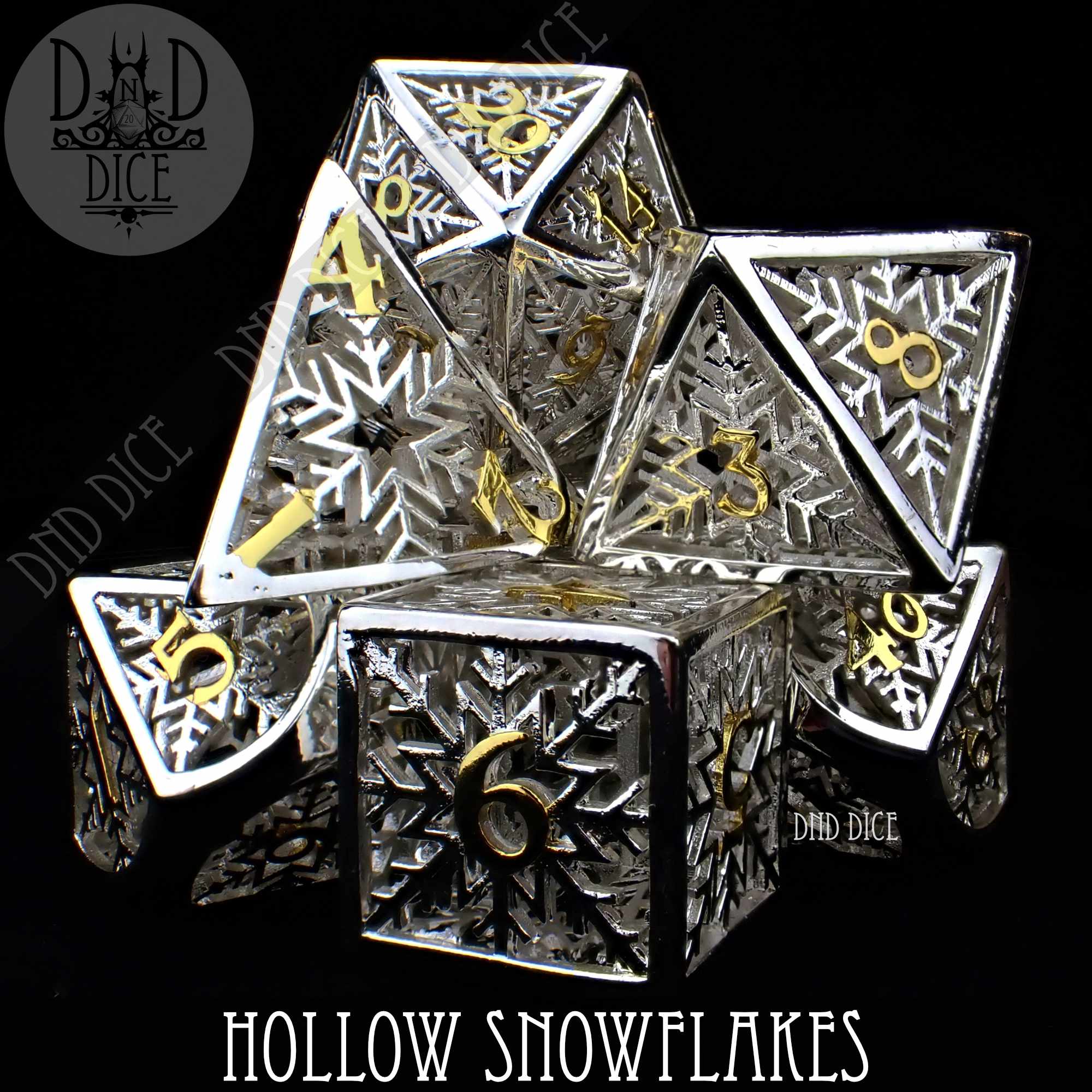 Snowflakes Metal Dice Set (Gift Box) - Image 7