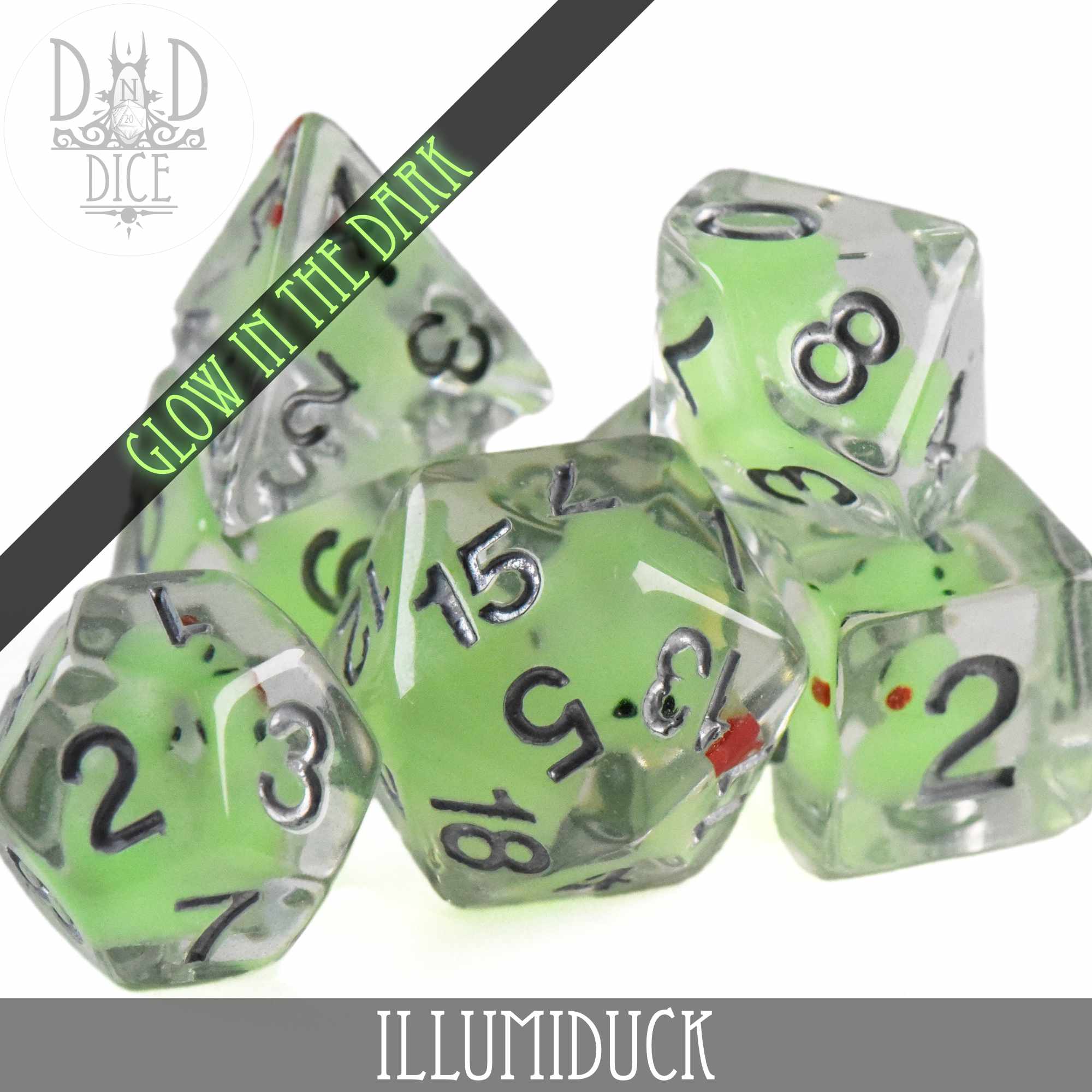 Illumiduck Glow in the Dark Dice Set - Image 3