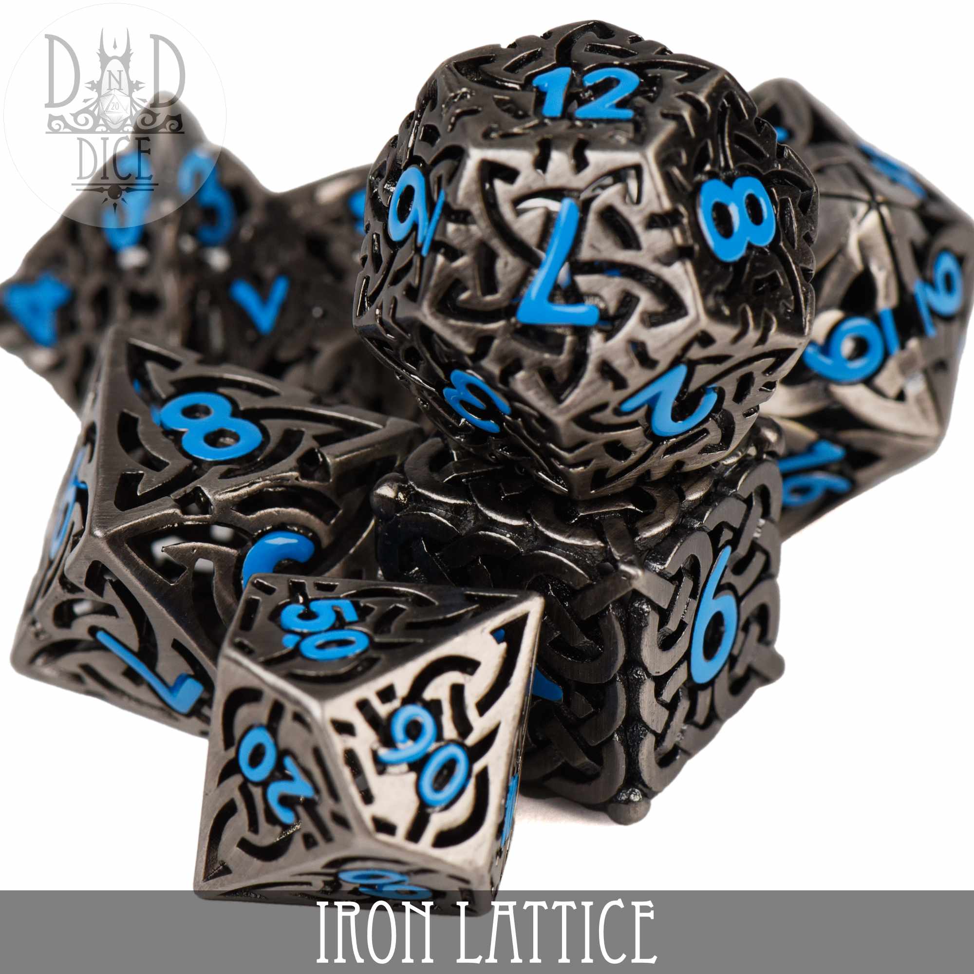 Iron Lattice Metal Dice Set (Gift Box) - Image 2