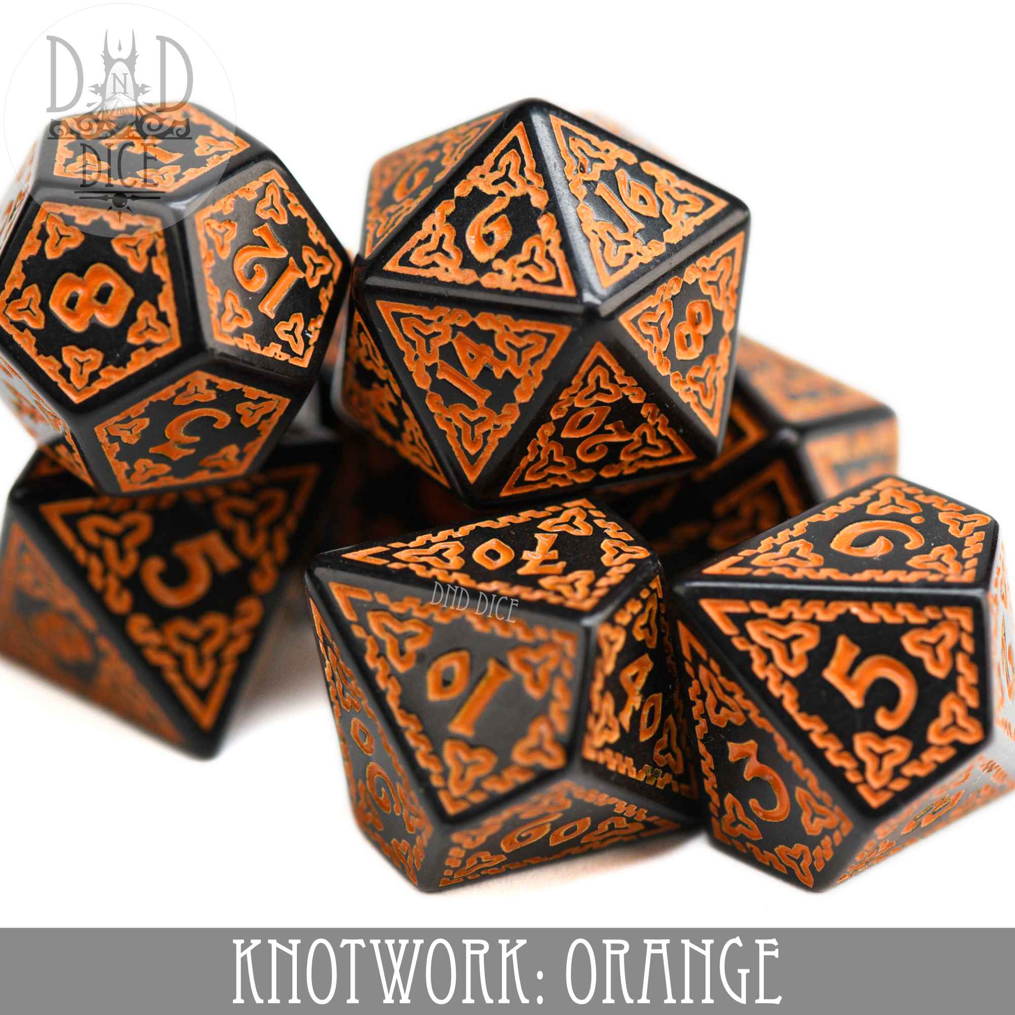 Knotwork: Orange Dice Set - Image 2