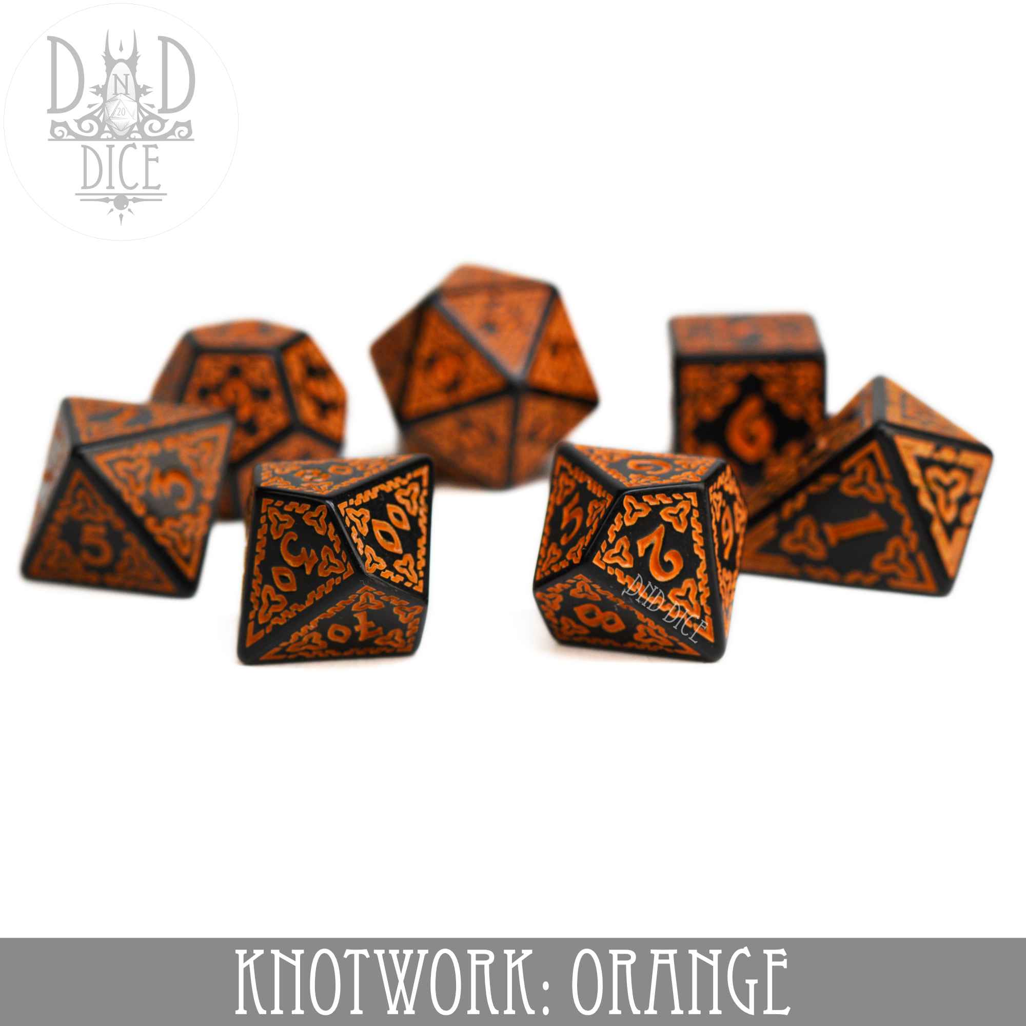 Knotwork: Orange Dice Set - Image 3