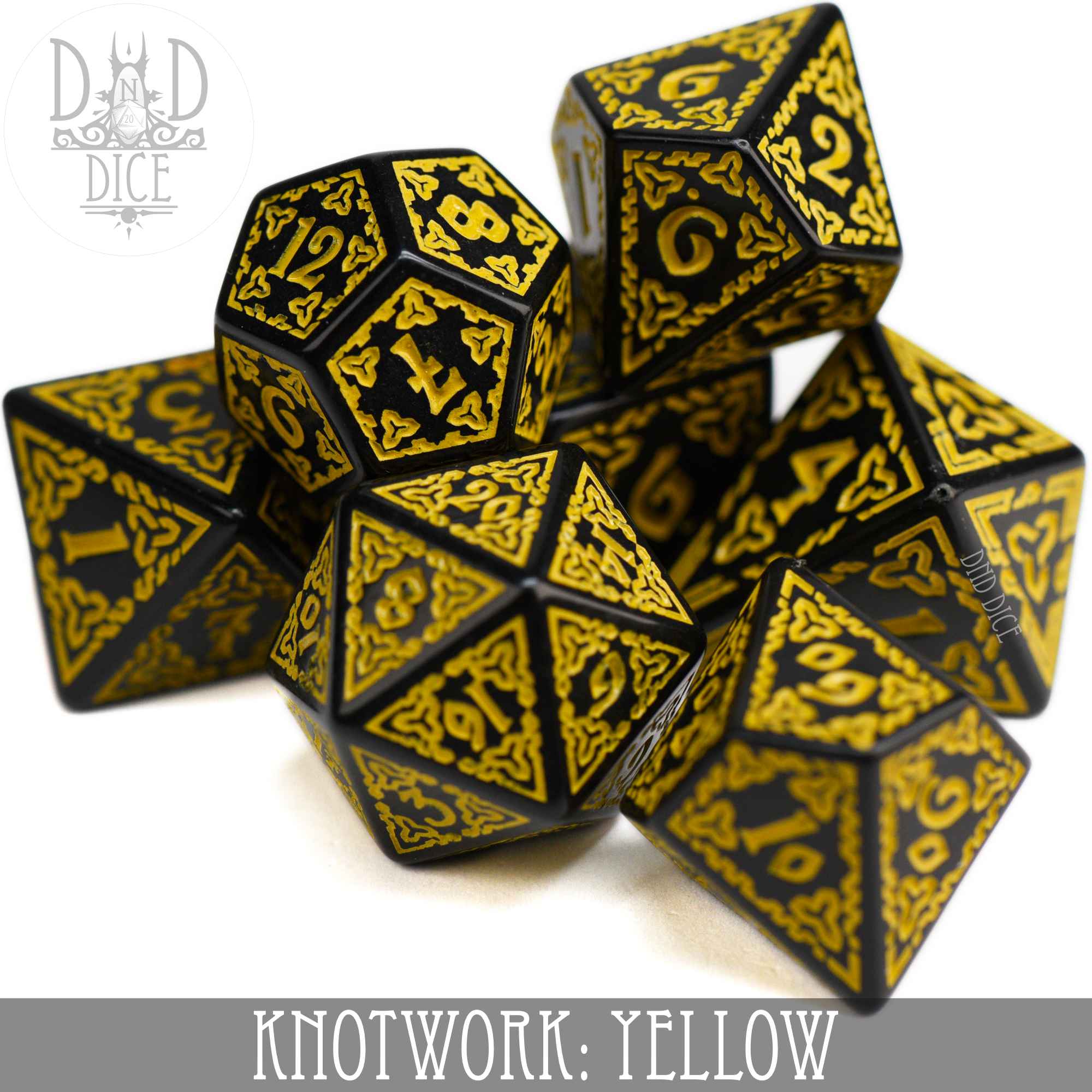 Knotwork: Yellow Dice Set - Image 2