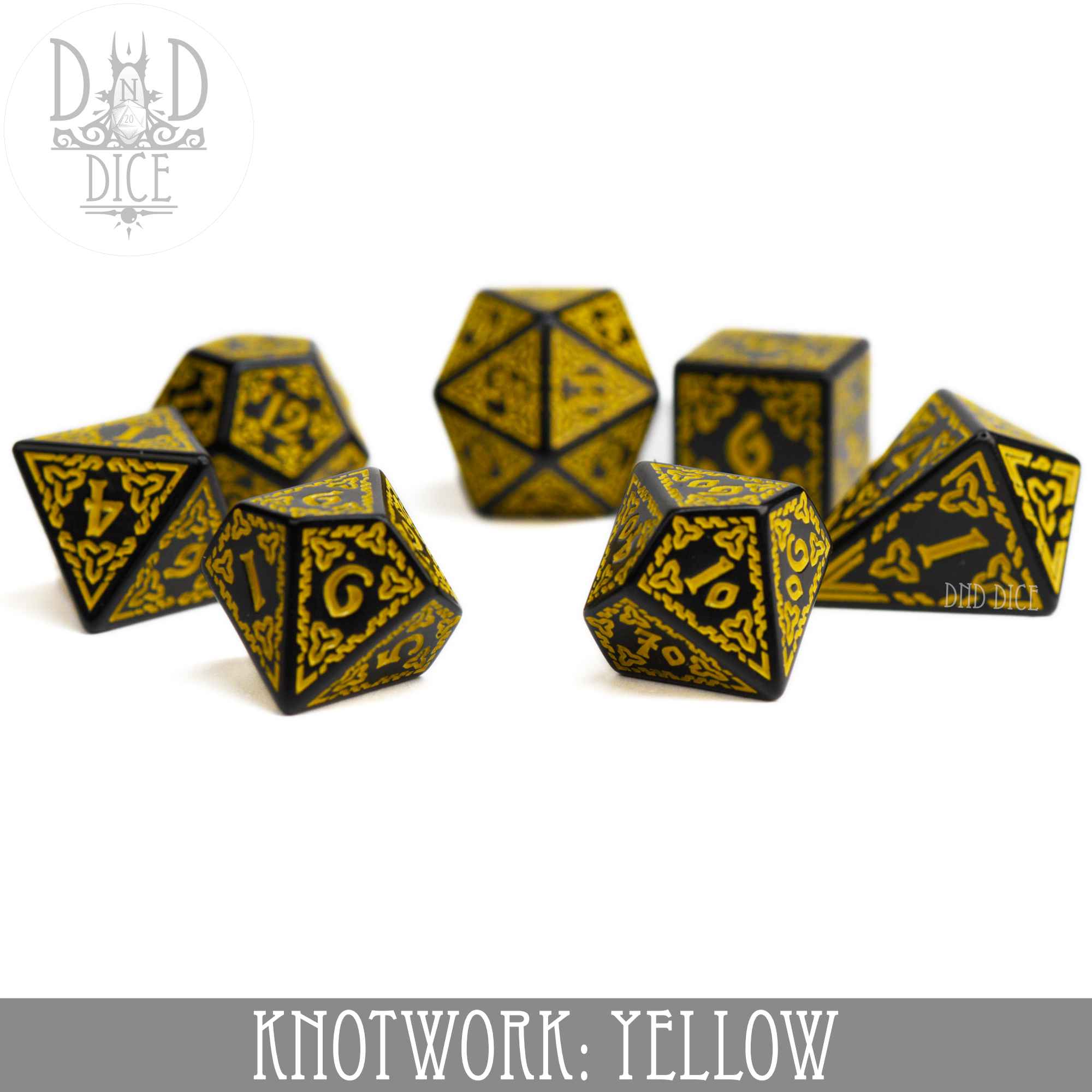 Knotwork: Yellow Dice Set - Image 3