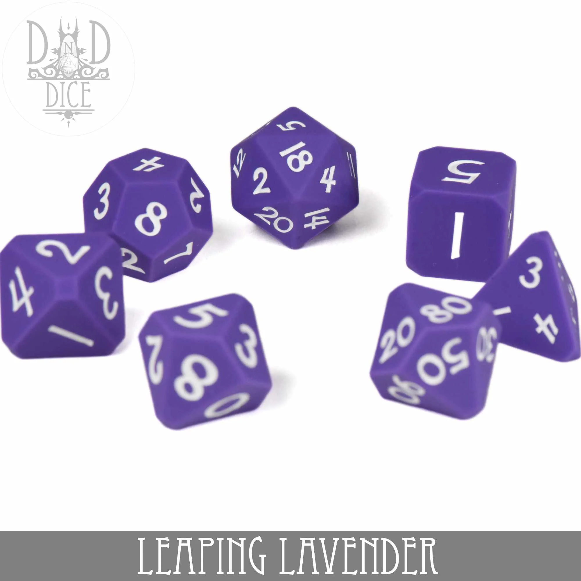 Leaping Lavender Silicone Dice Set - Image 3