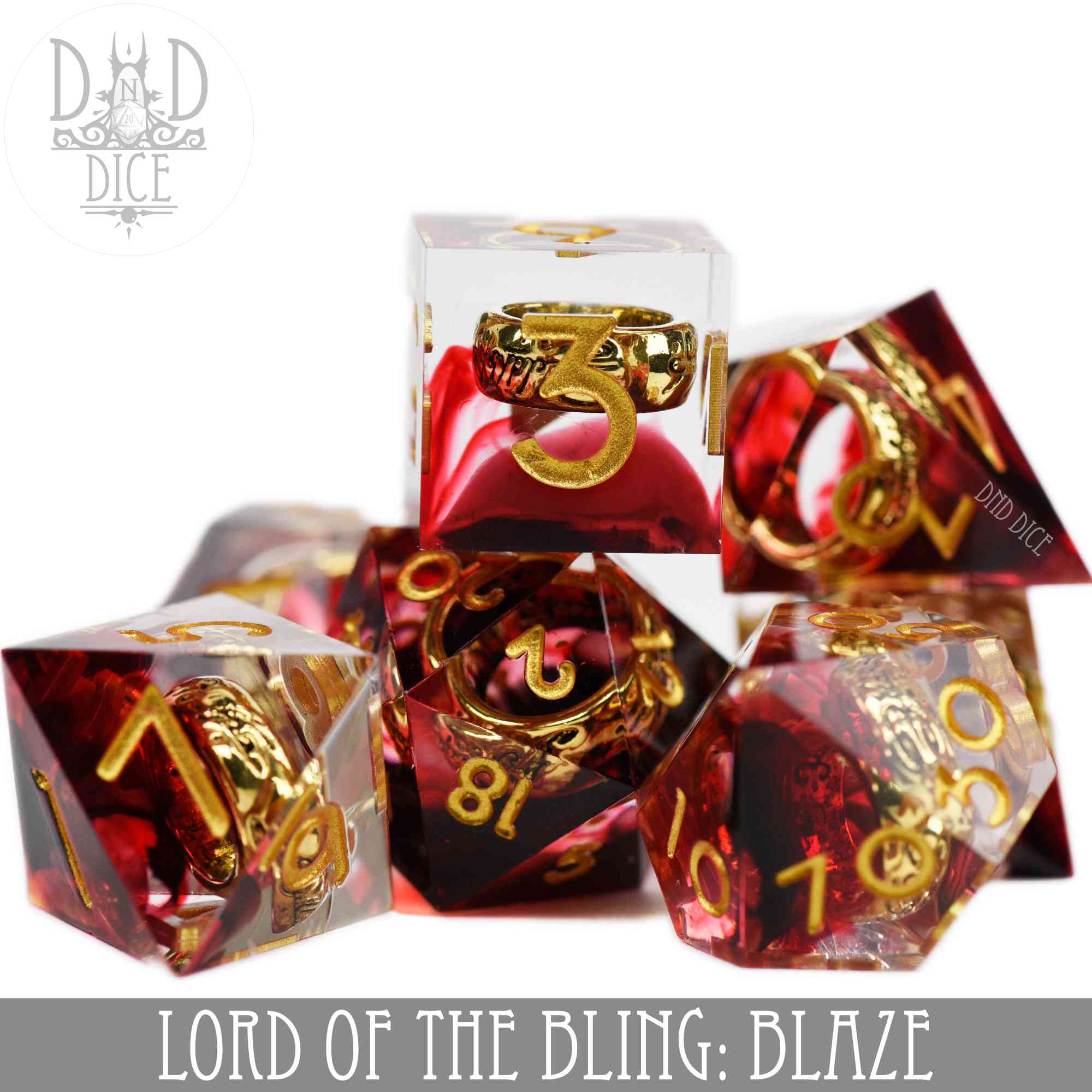 Lord of the Bling: Blaze Handmade Dice Set - Image 2