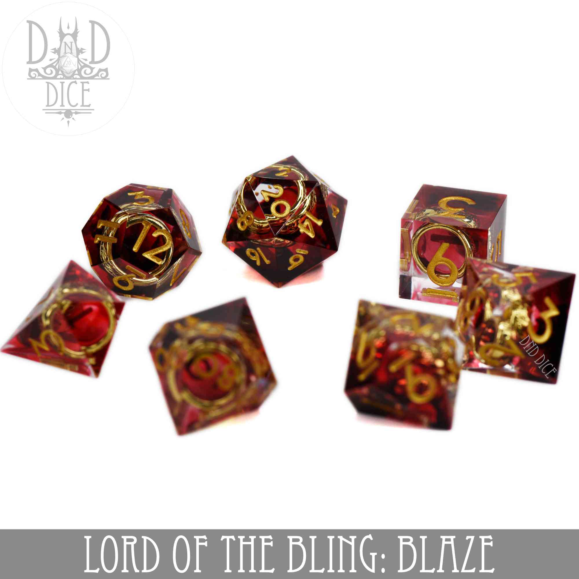 Lord of the Bling: Blaze Handmade Dice Set - Image 3