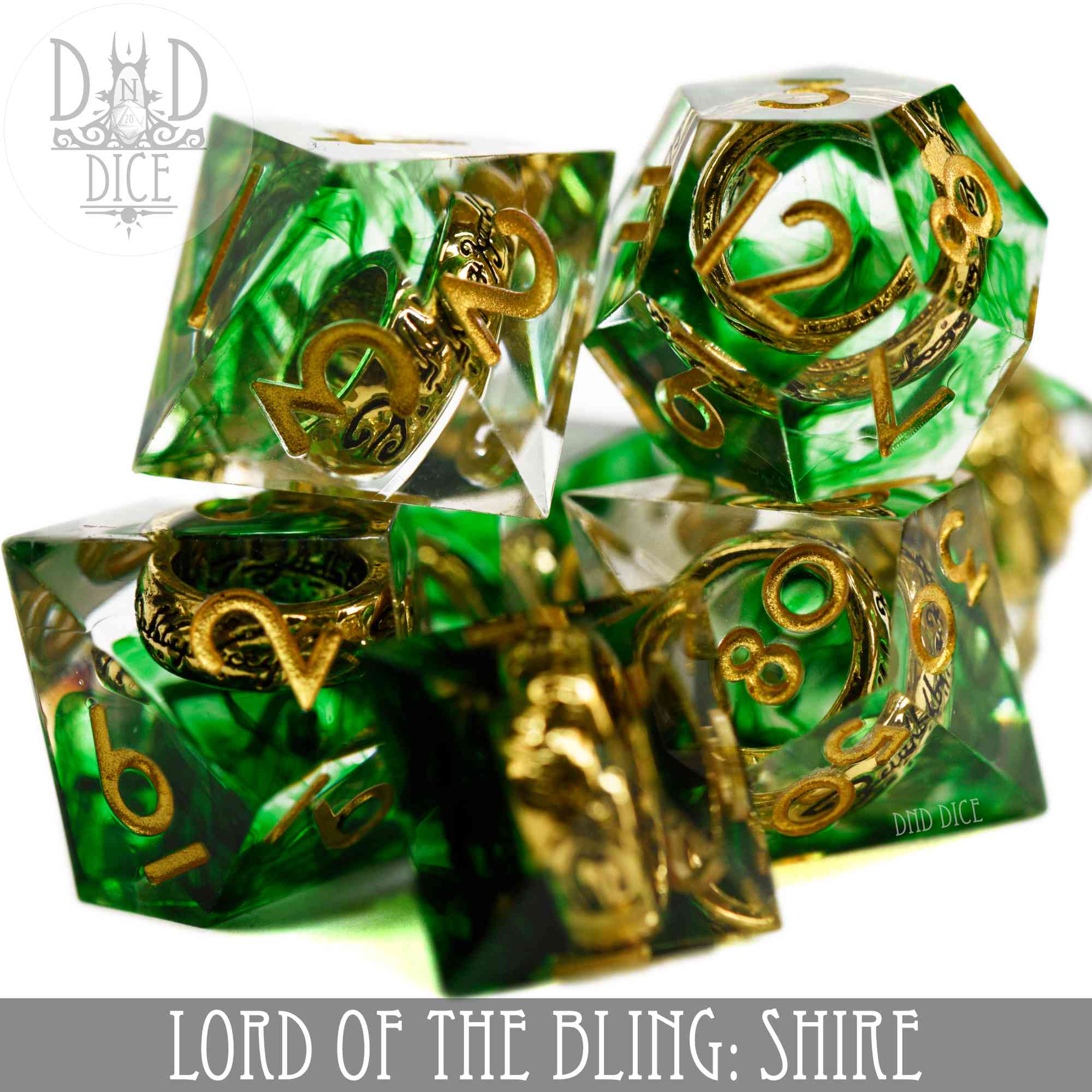 Lord of the Bling: Shire Handmade Dice Set - Image 2
