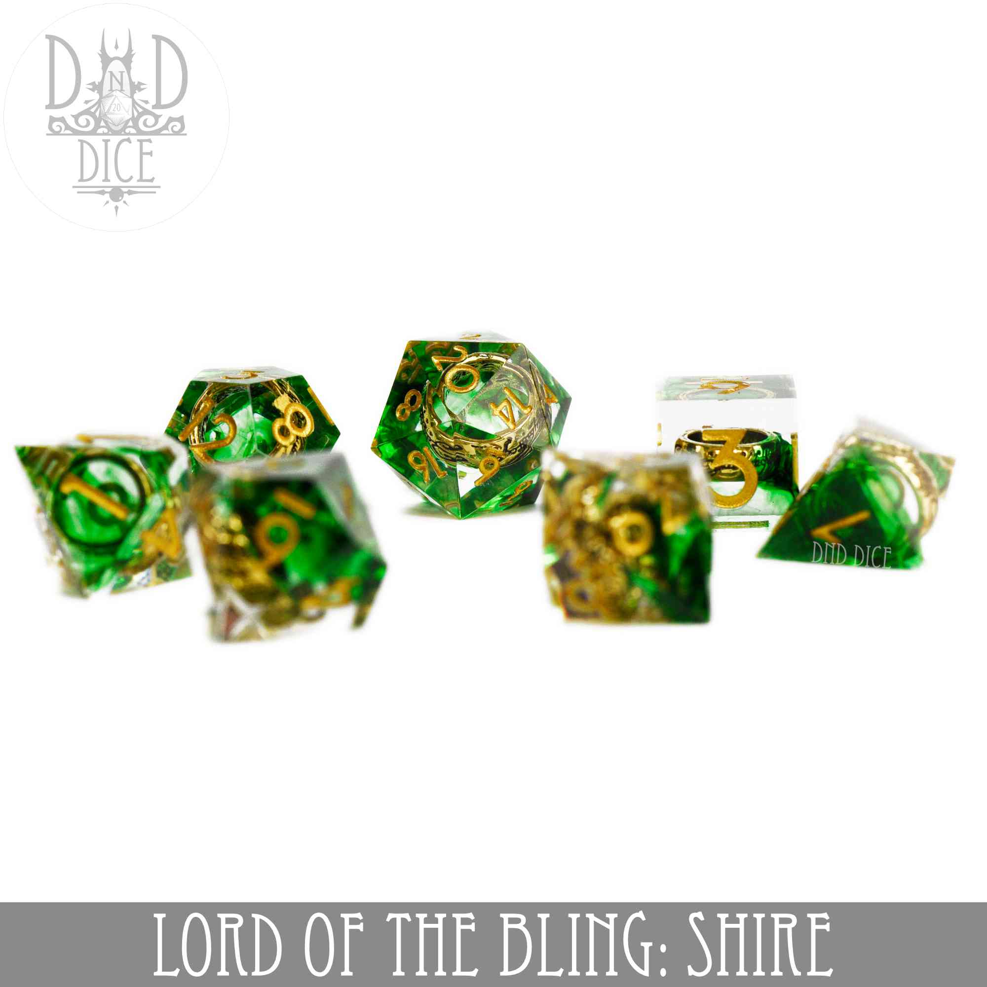 Lord of the Bling: Shire Handmade Dice Set - Image 3