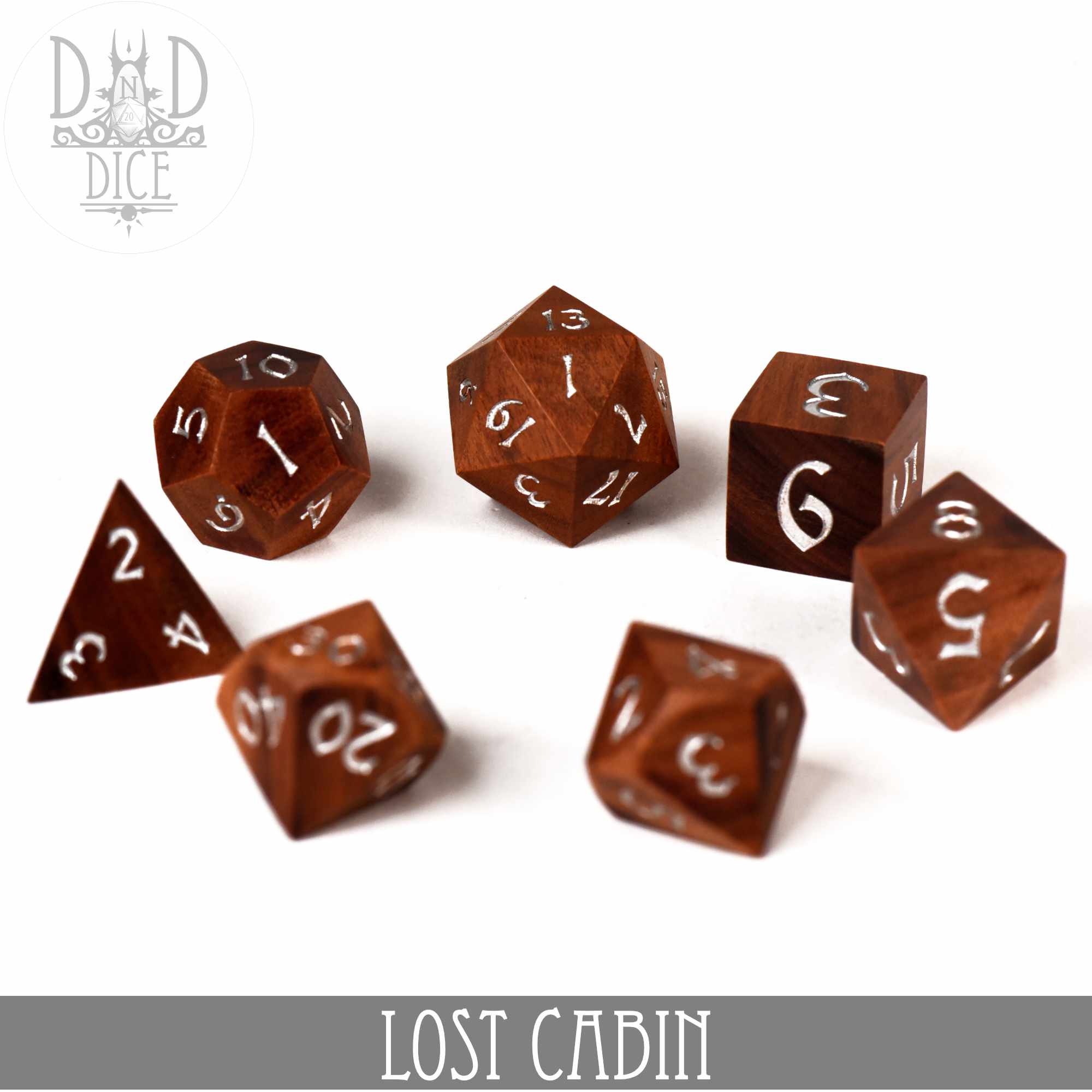 Lost Cabin Wood Dice Set (Gift Box) - Image 3
