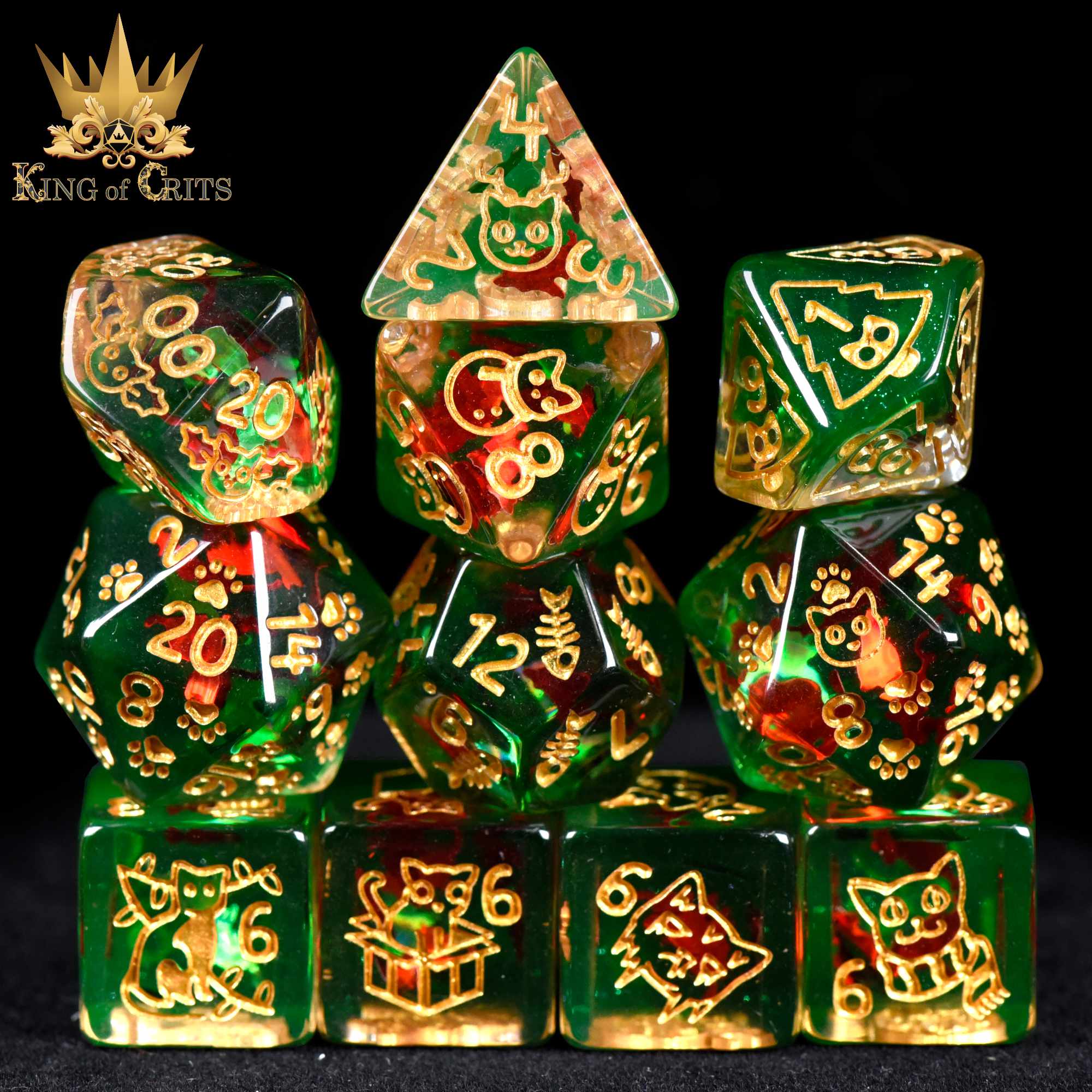Merry Cat-Mas 11 Dice Set - Image 2