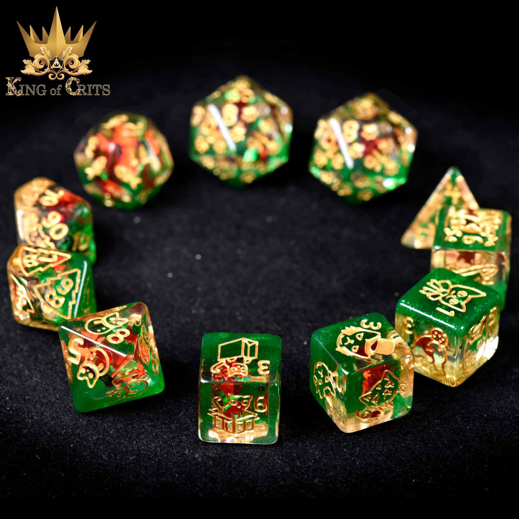 Merry Cat-Mas 11 Dice Set - Image 3