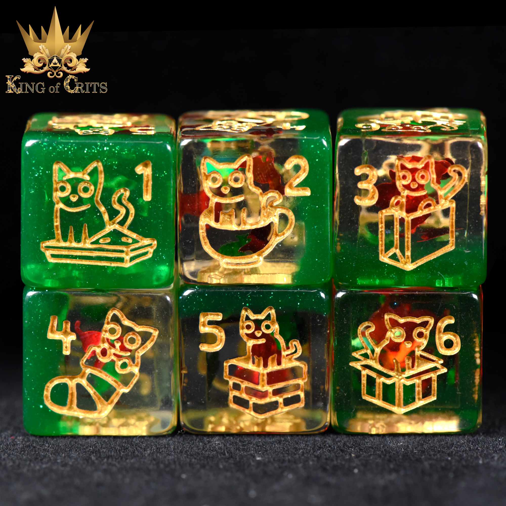 Merry Cat-Mas 11 Dice Set - Image 5