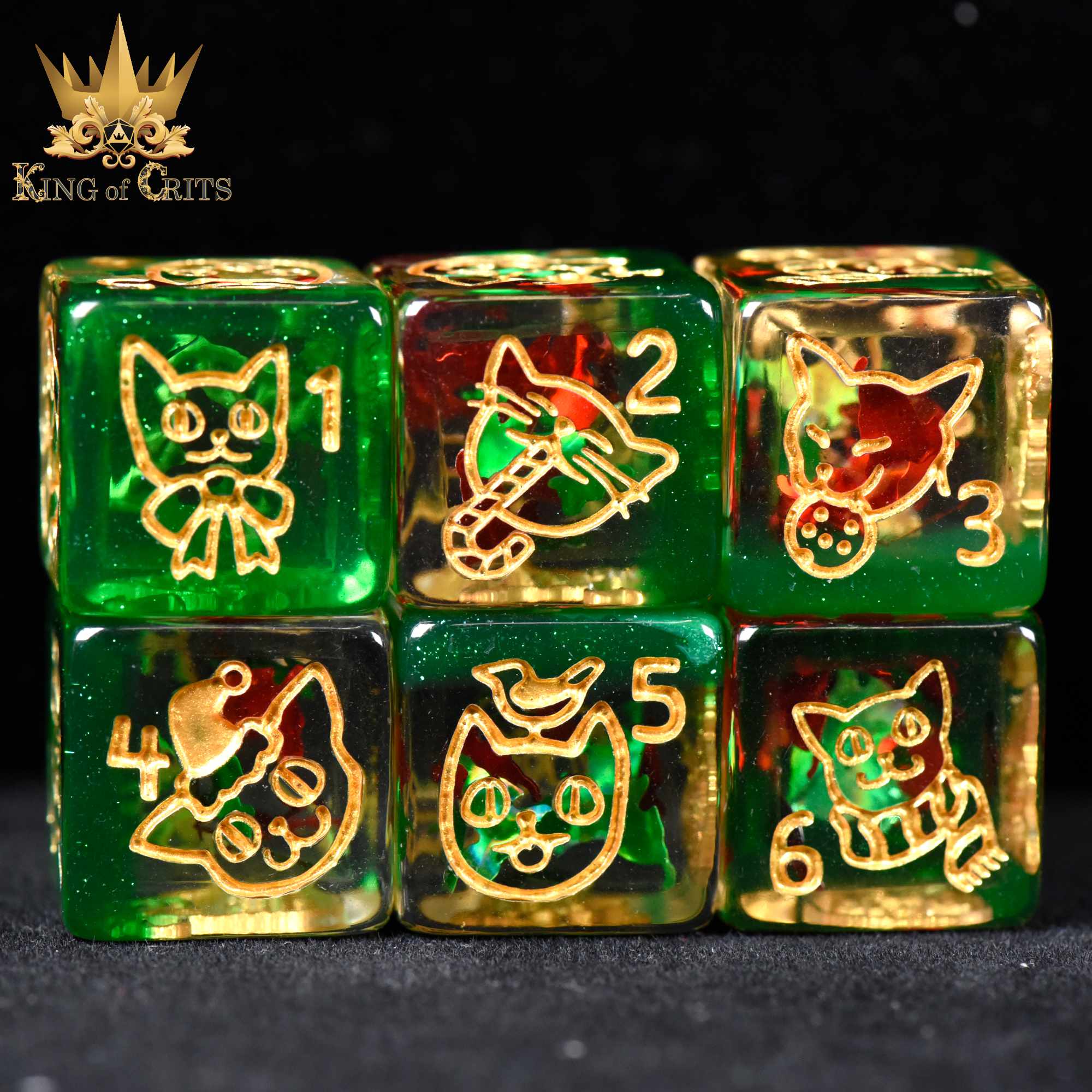 Merry Cat-Mas 11 Dice Set - Image 6