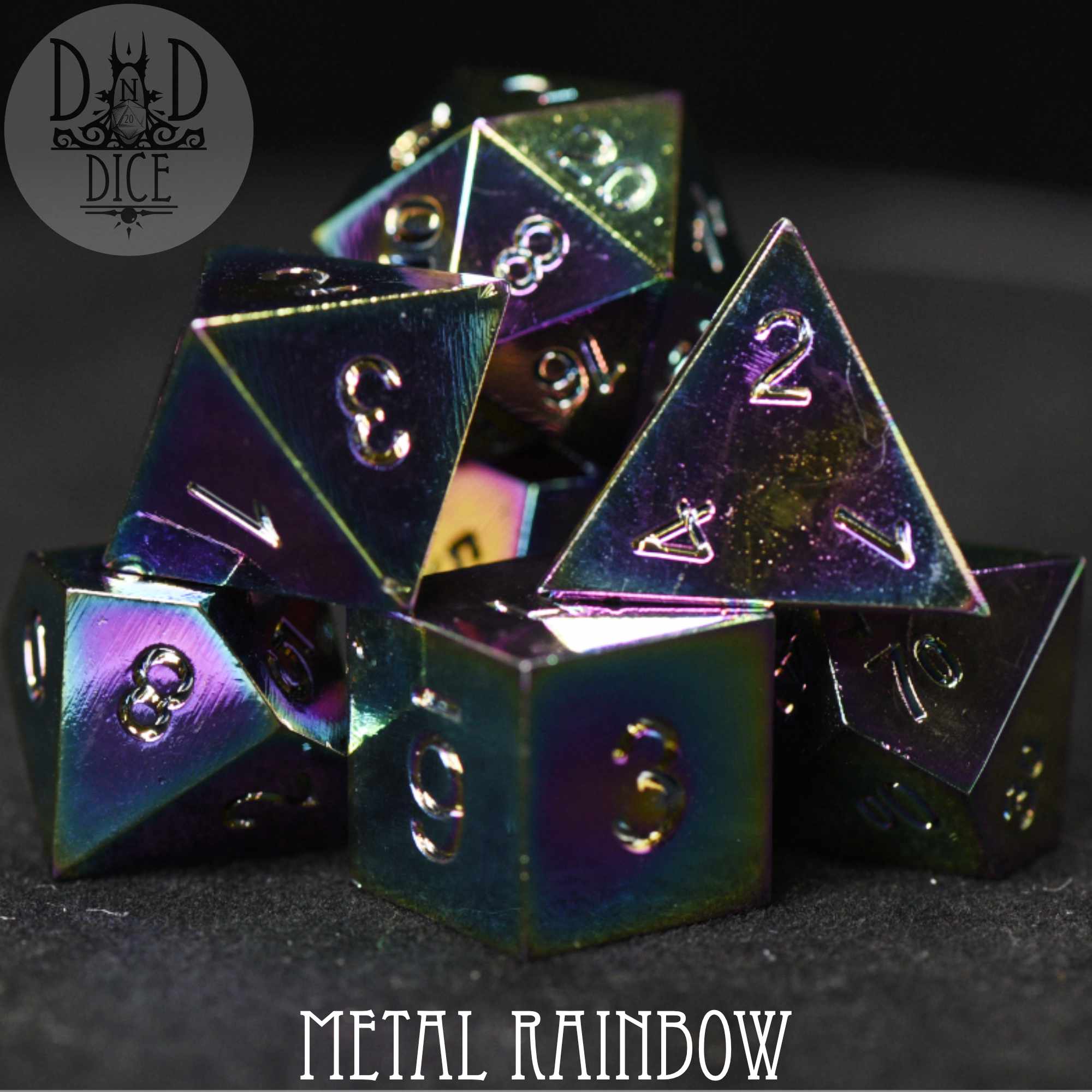 Metal Rainbow Dice Set - Image 3